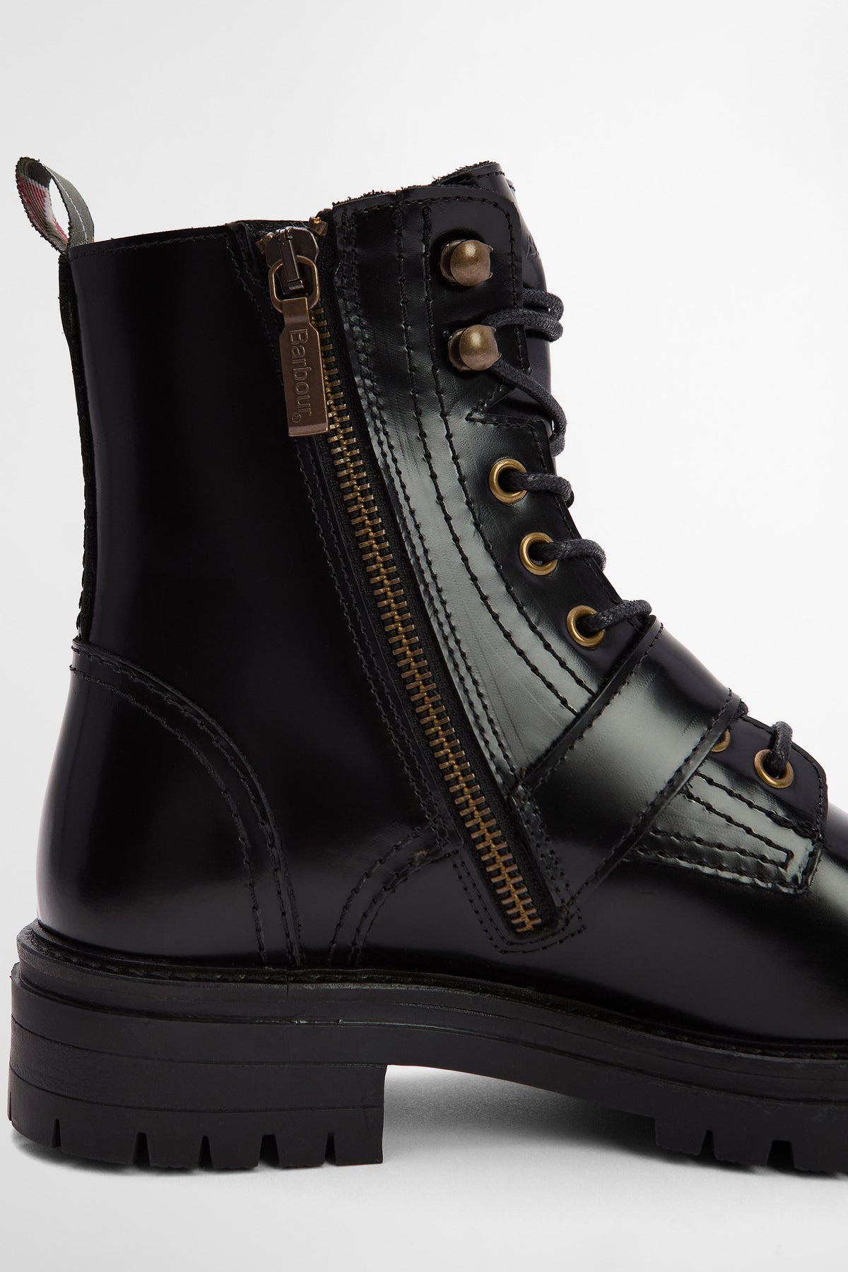 Barbour Ouseburne Biker Boot - Black Glace