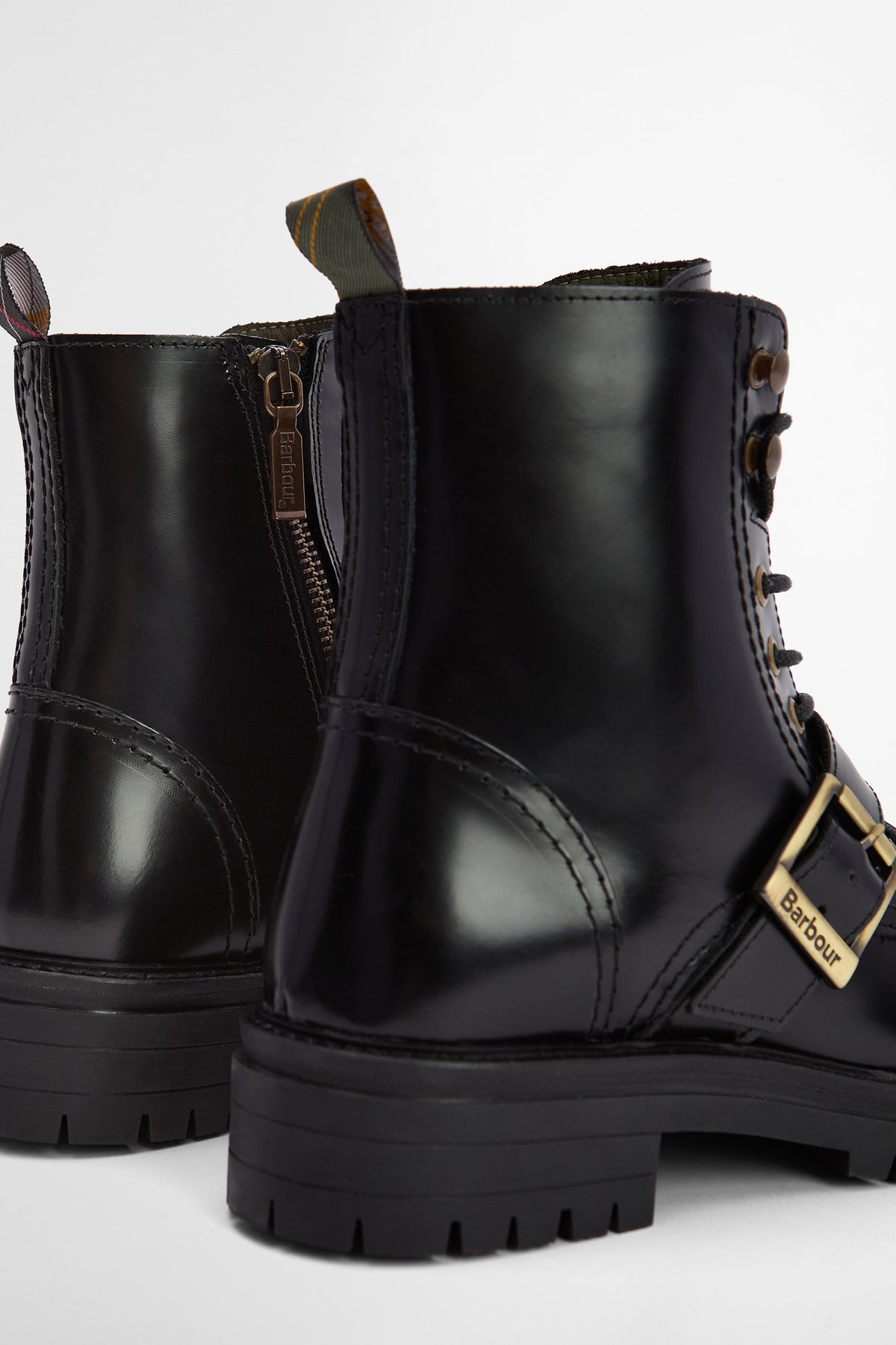 Barbour Ouseburne Biker Boot - Black Glace