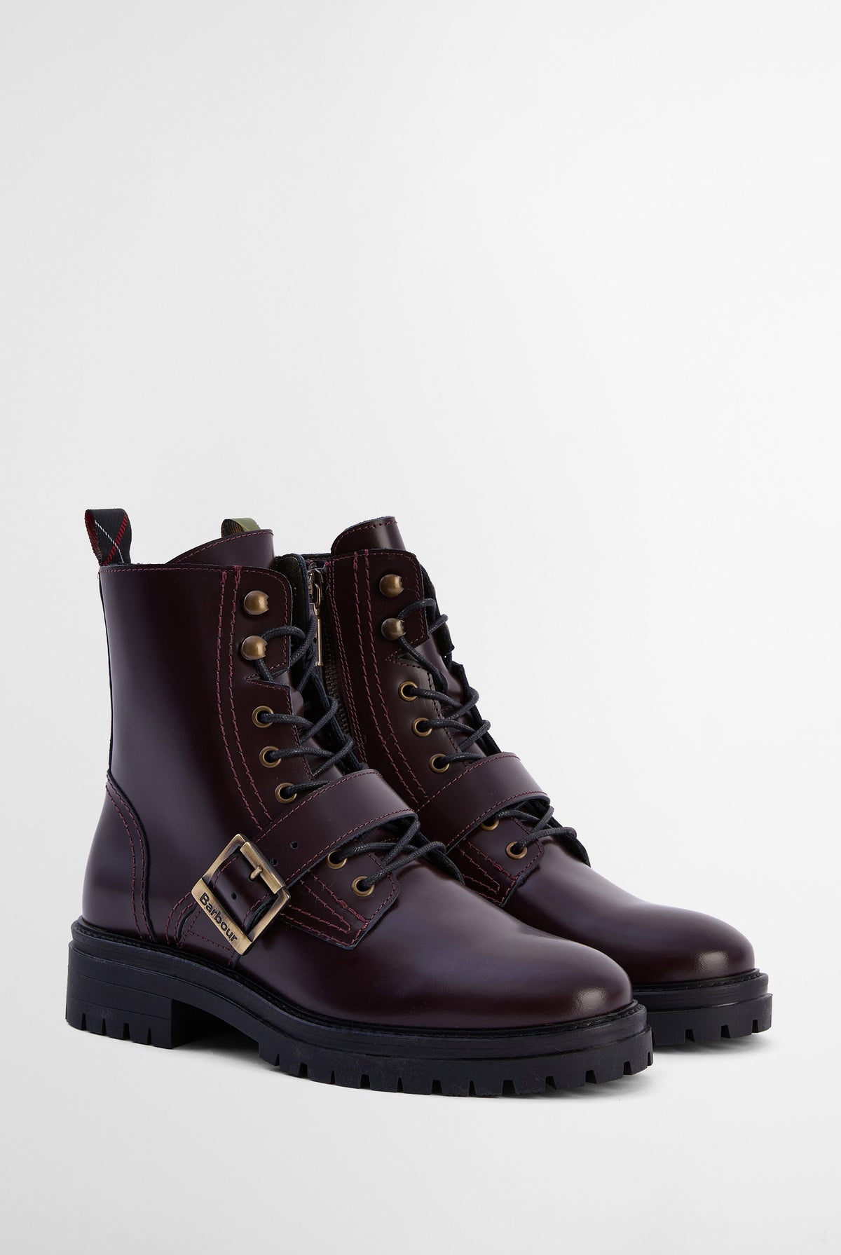 Barbour Ouseburne Biker Boot - Cherry Glace