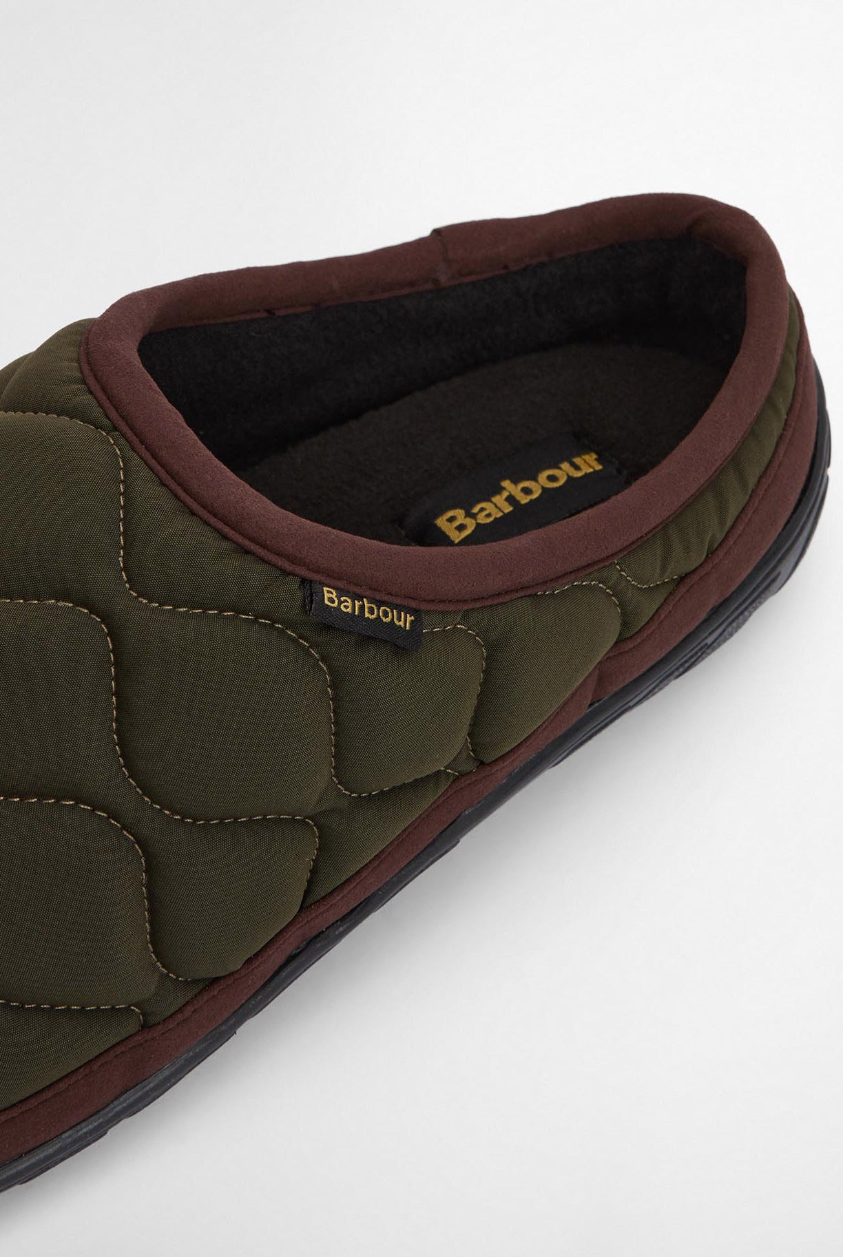 Barbour Outdale Slippers - Olive/Brown