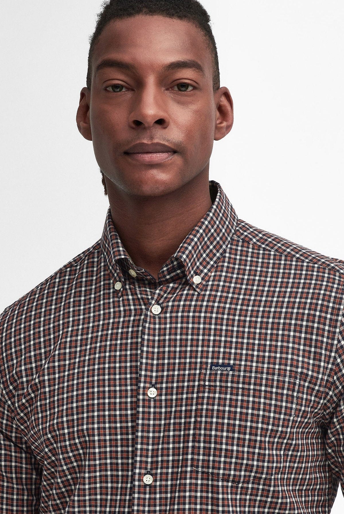 Barbour Padshaw Tailored Gingham Shirt - Navy