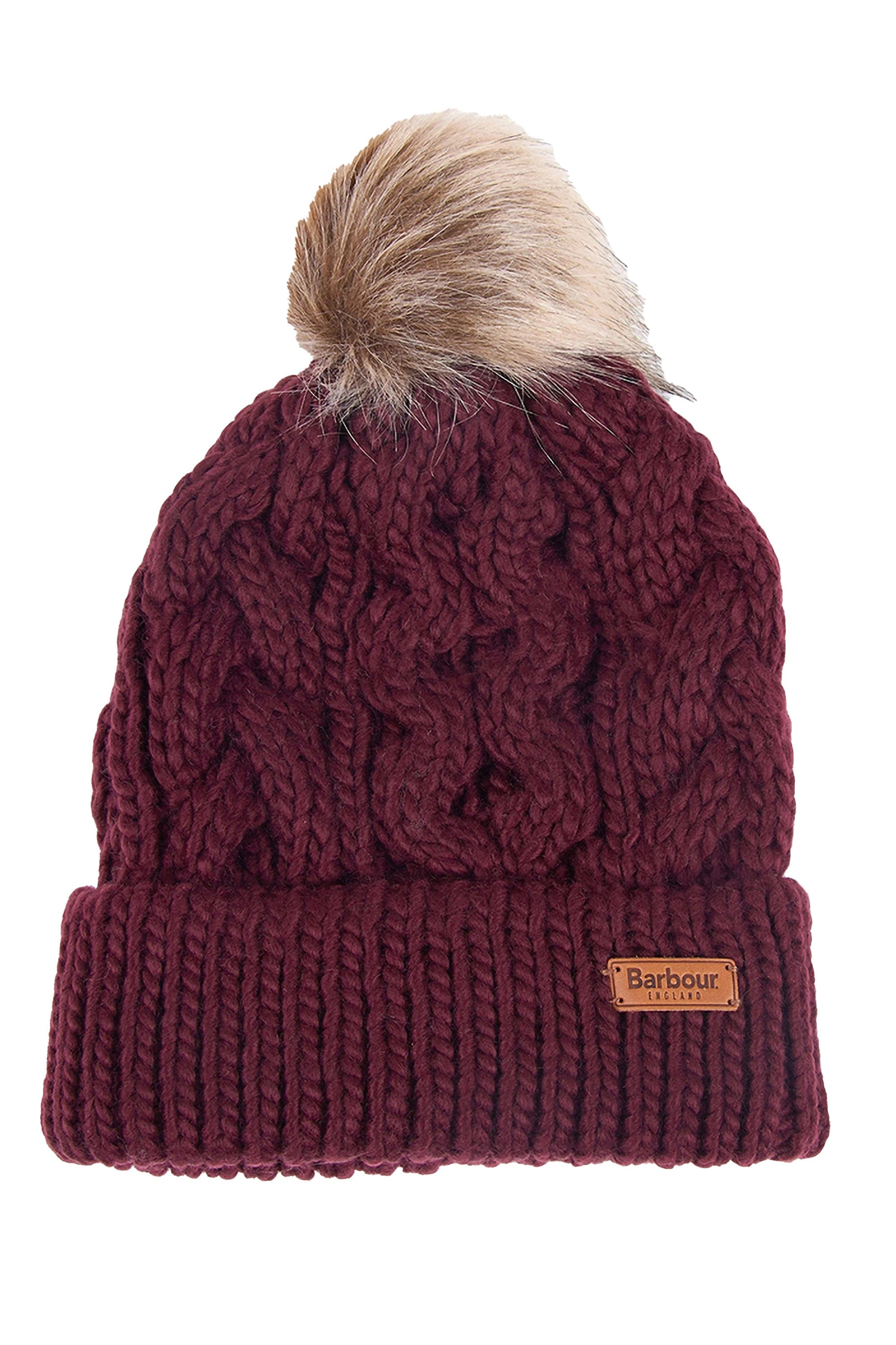 Barbour Penshaw Cable Beanie - Bordeaux LHA0386_PU91_OS