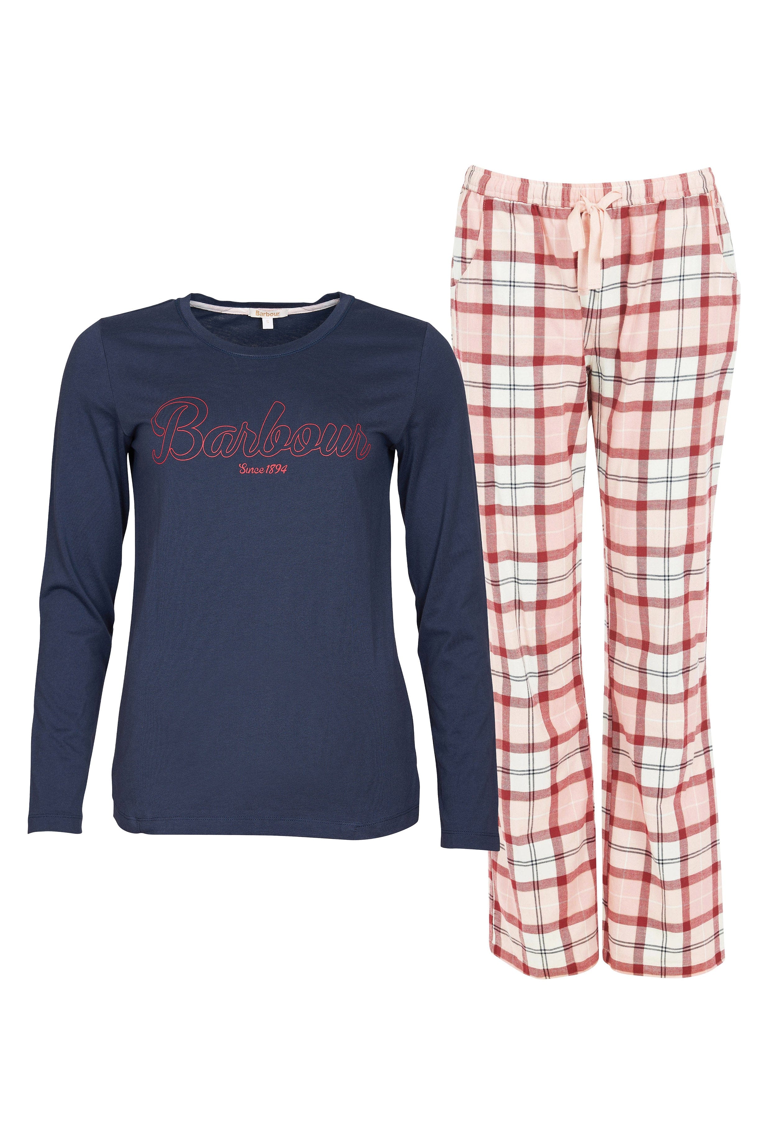 Barbour Phoebe Pyjama Set - Red/Pink Tartan