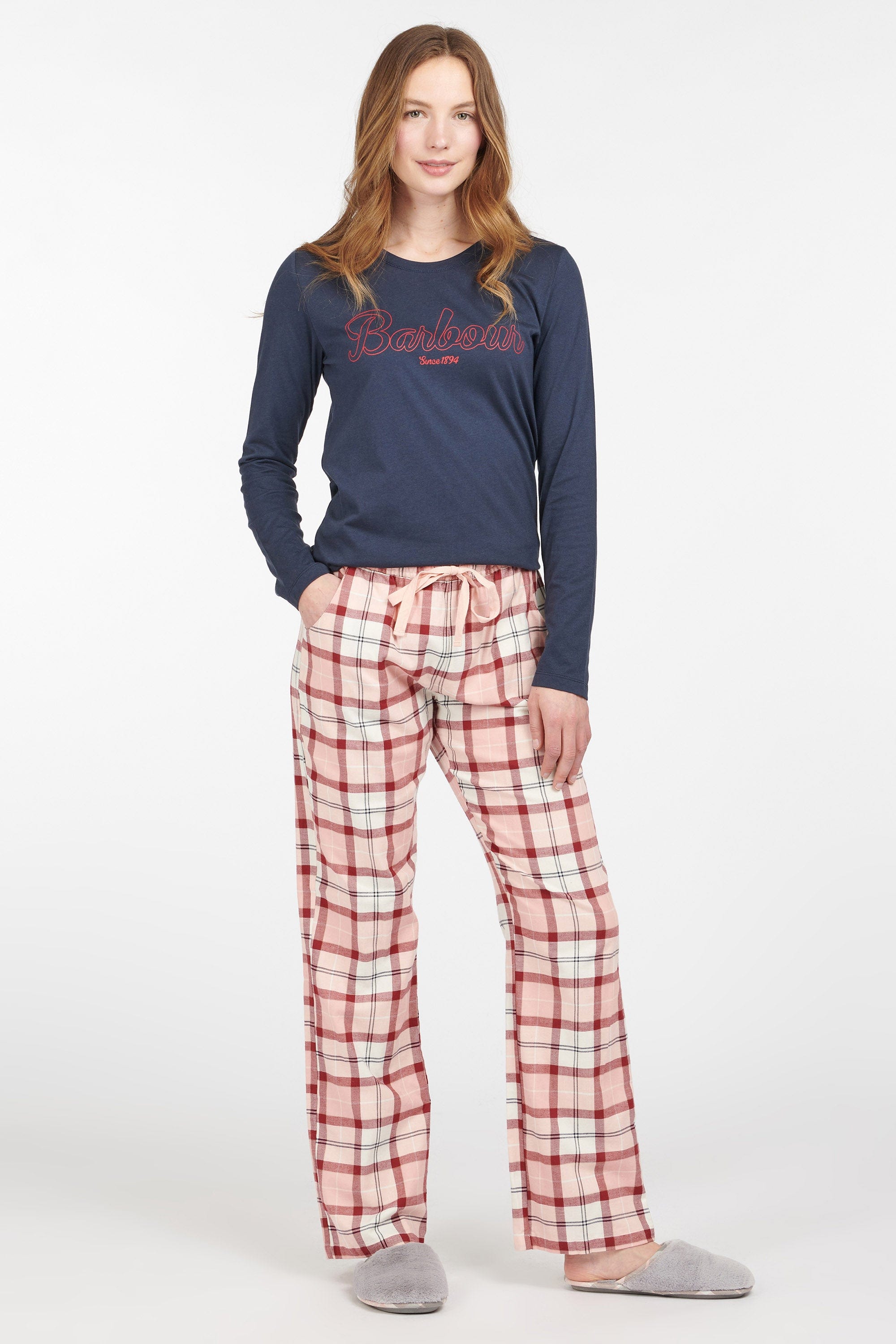 Barbour Phoebe Pyjama Set - Red/Pink Tartan