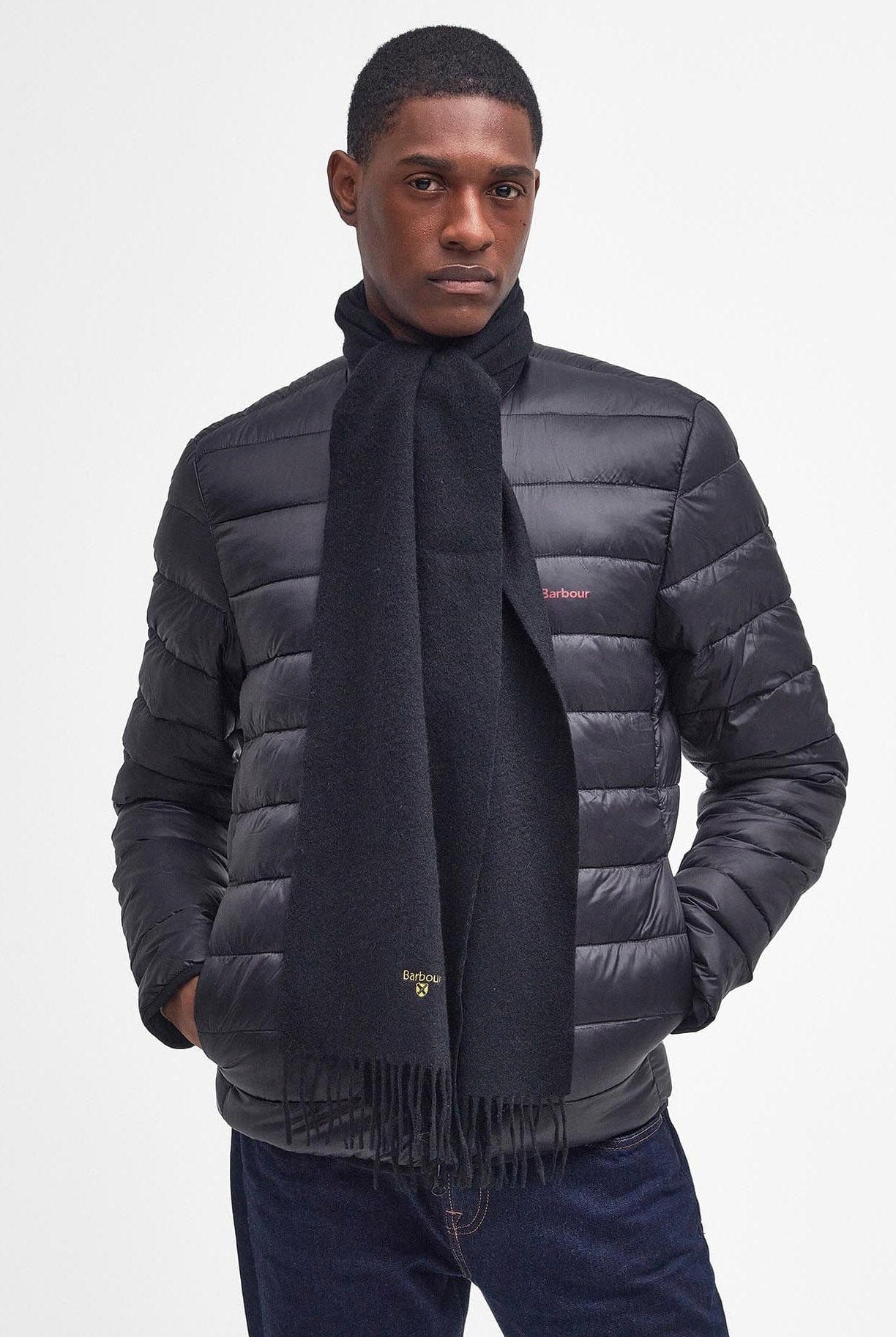 Barbour Plain Lambswool Scarf - Black USC0008_BK11_OS