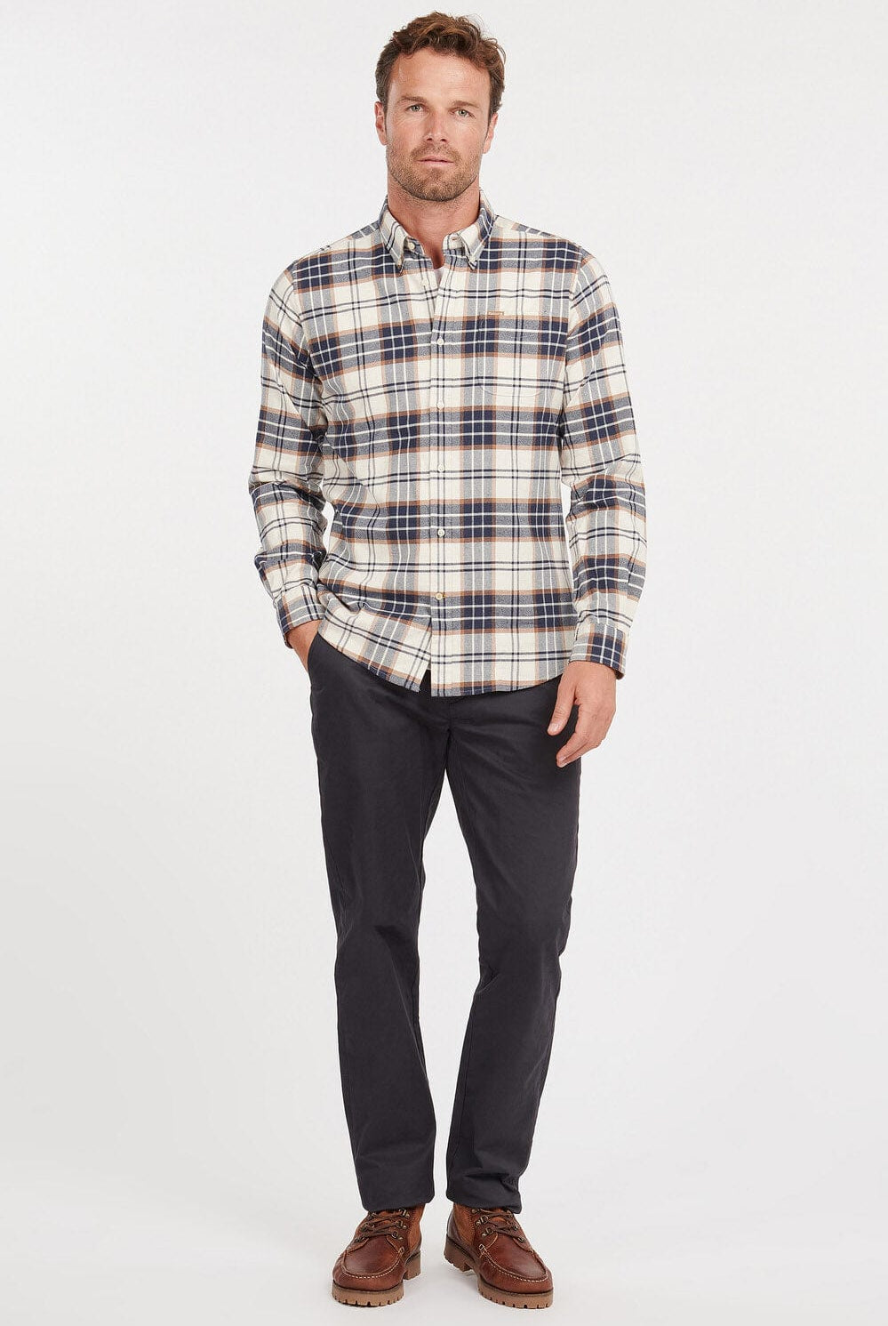 Barbour Portdown Tailored Shirt - Ecru