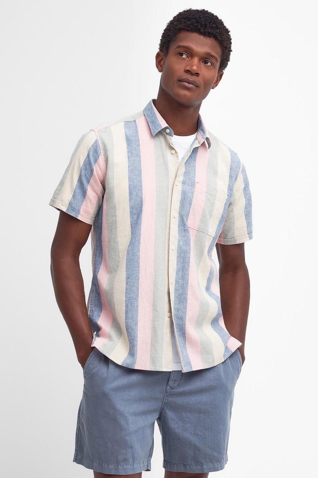 Barbour Portwell Regular Fit Short Sleeve Shirt - Olive