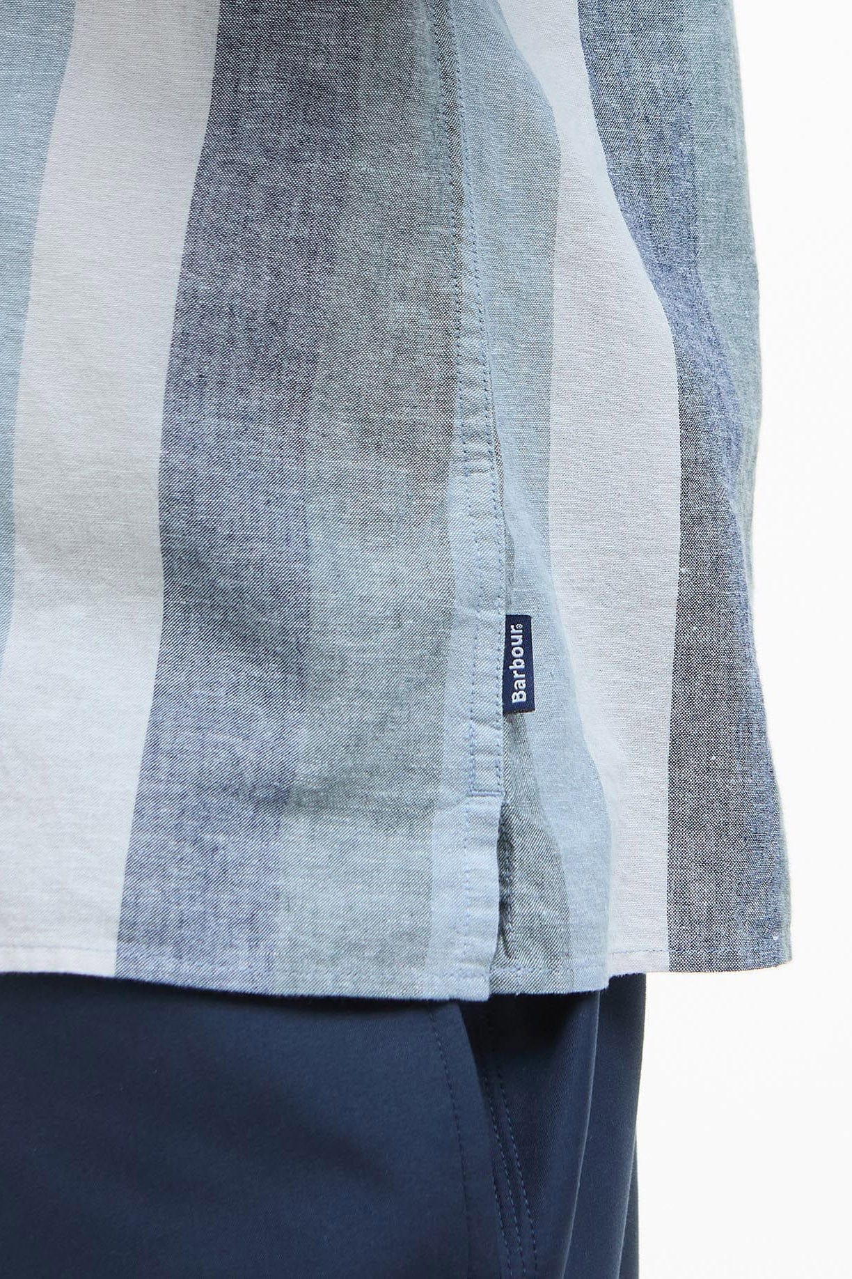 Barbour Portwell Stripe Regular Fit Short Sleeve Shirt - Classic Navy