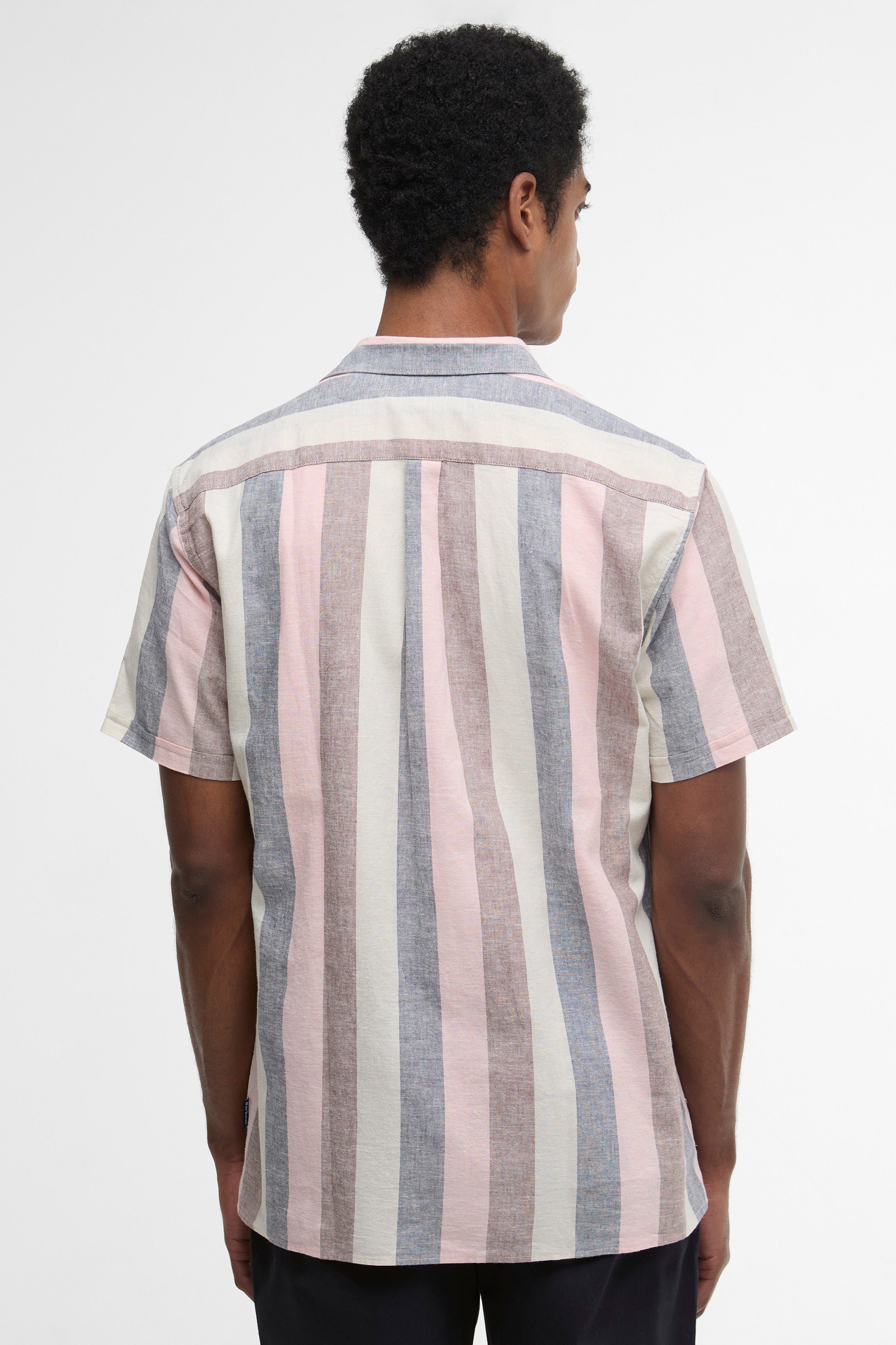Barbour Portwell Striped Linen Blend Shirt - Pink
