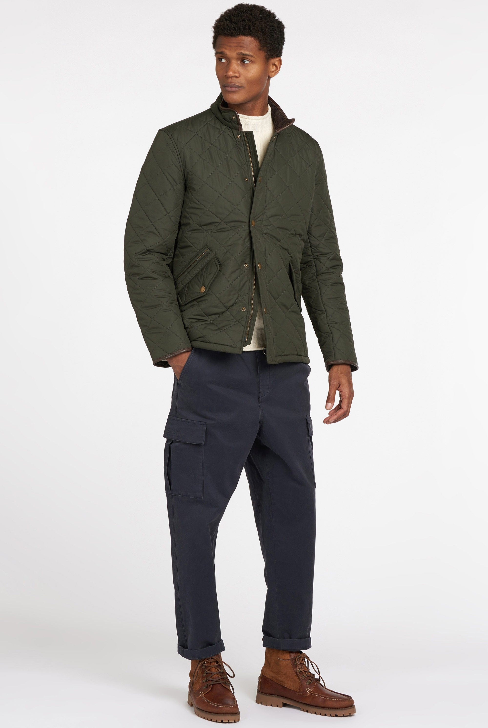 Barbour Powell Tailored Quilted Jacket - Sage