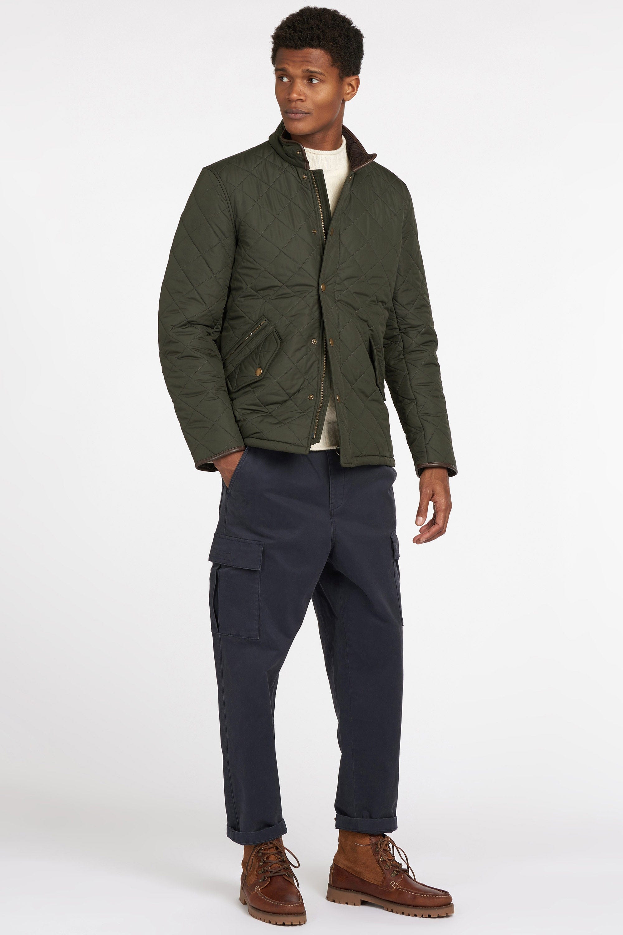 Barbour Powell Tailored Quilted Jacket - Sage