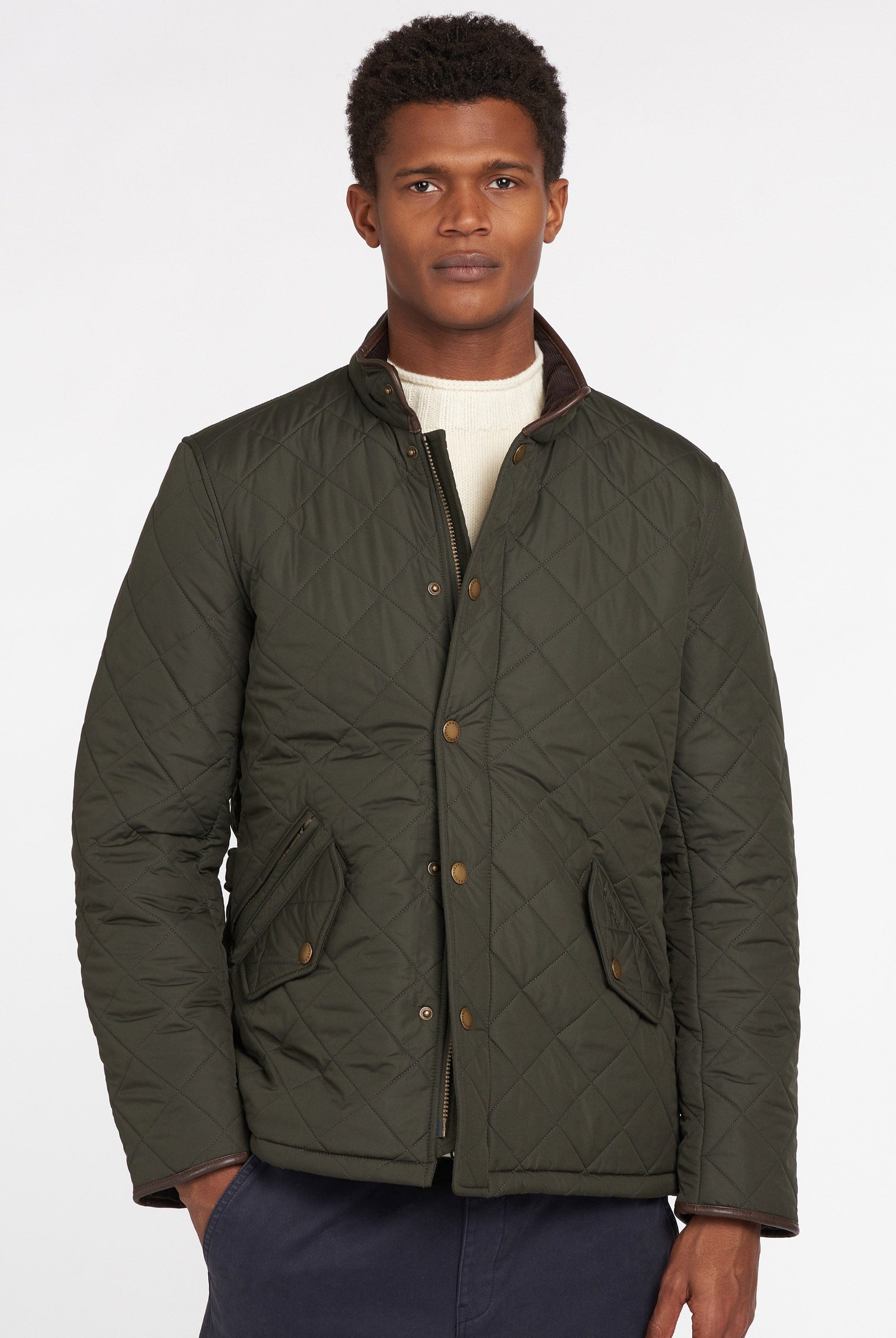 Barbour Powell Tailored Quilted Jacket - Sage