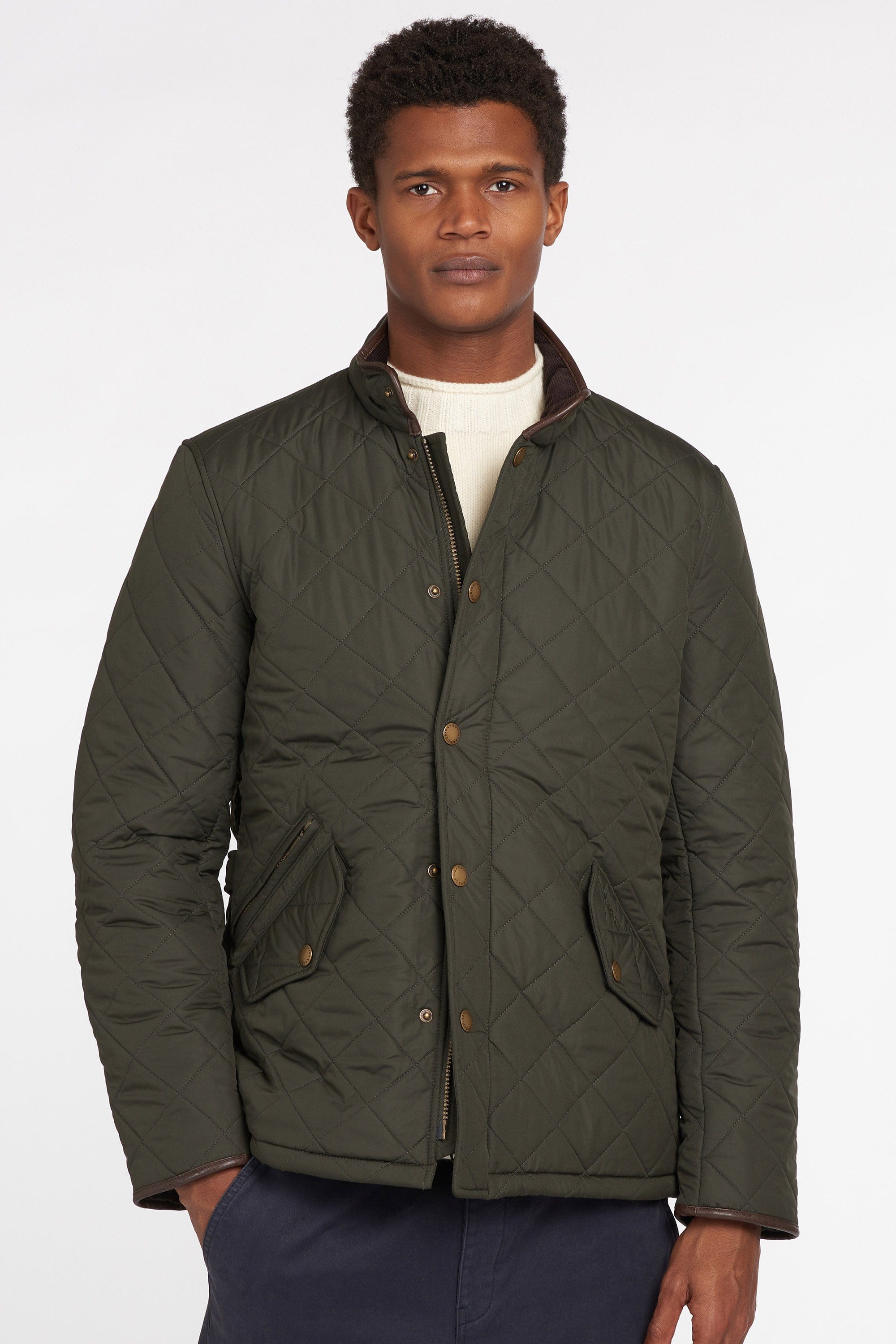 Barbour Powell Tailored Quilted Jacket - Sage