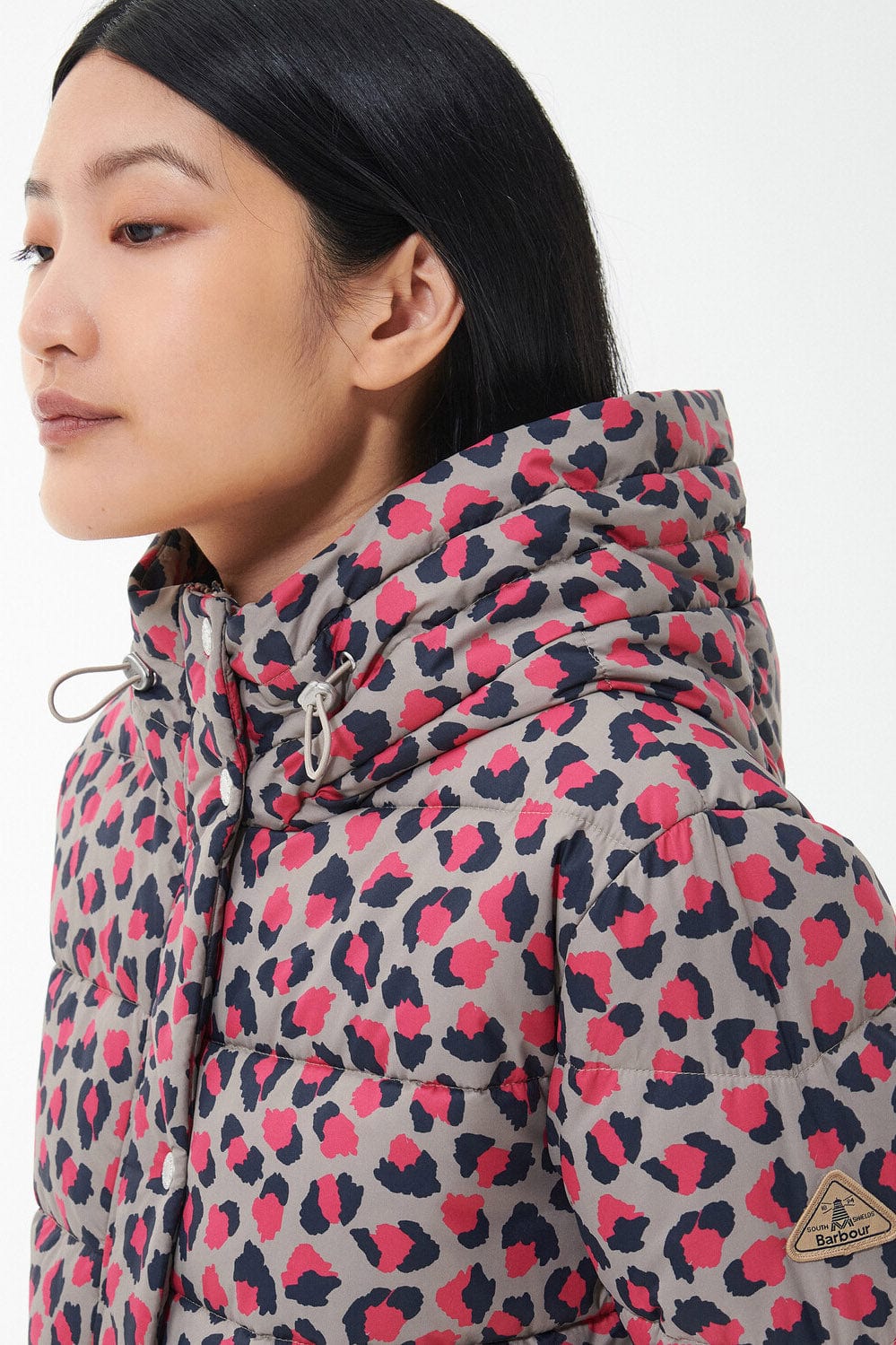 Barbour Printed Bracken Quilt Jacket - Starling Pink Dahlia