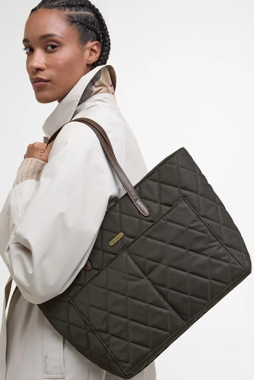 Barbour Quilted Mini Tote Bag - Olive LBA0431_OL75_OS