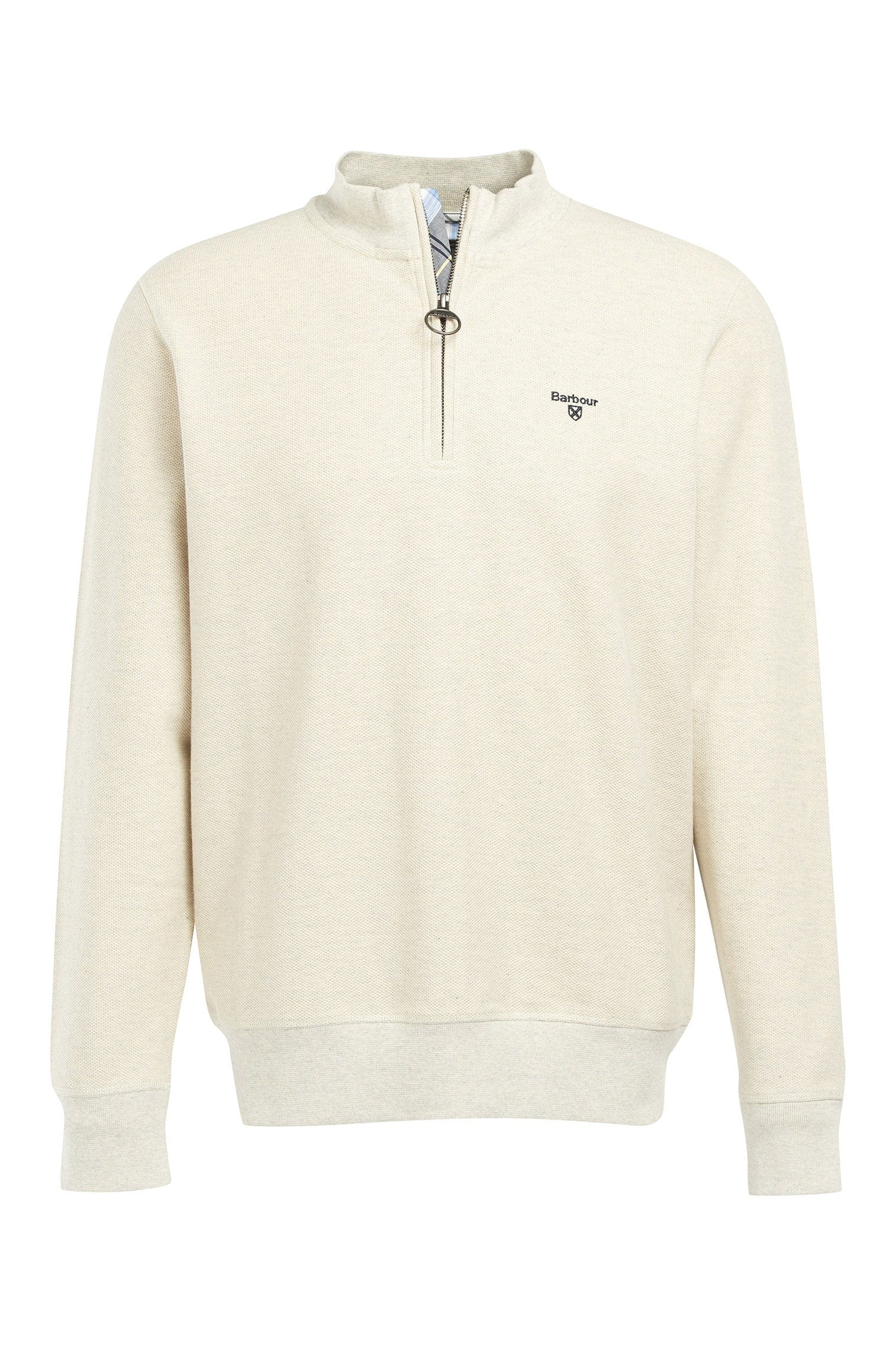 Barbour Rigg Half Zip - Ecru