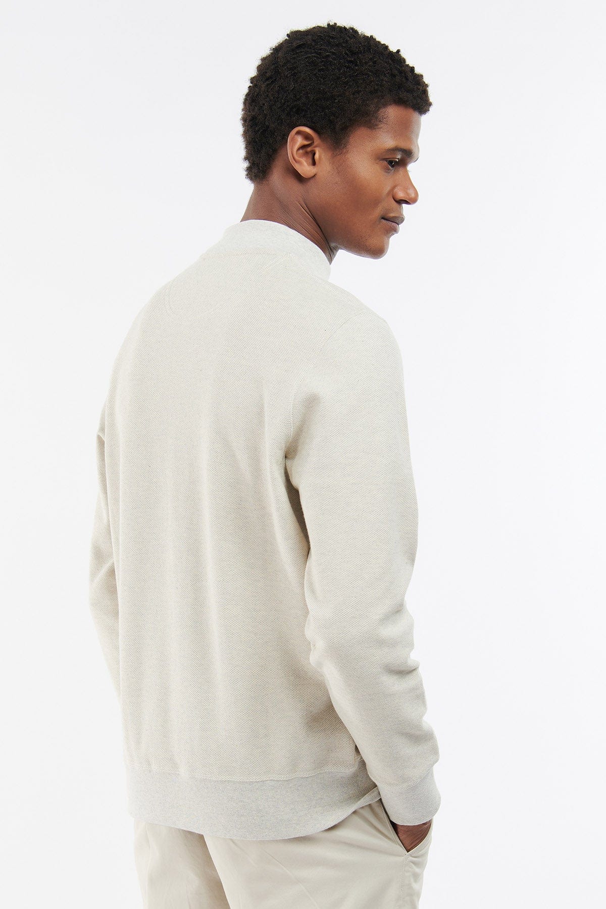 Barbour Rigg Half Zip - Ecru