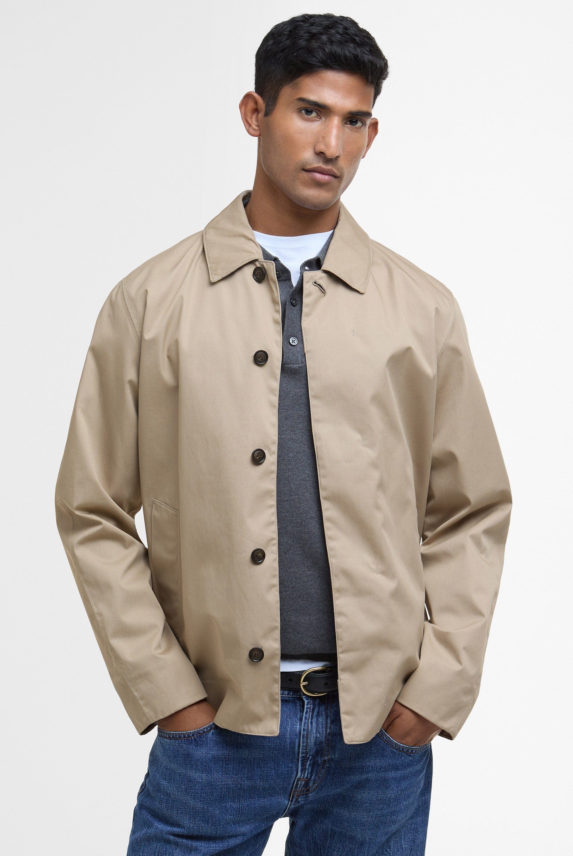Barbour Rokig Short Waterproof Jacket - Washed Stone