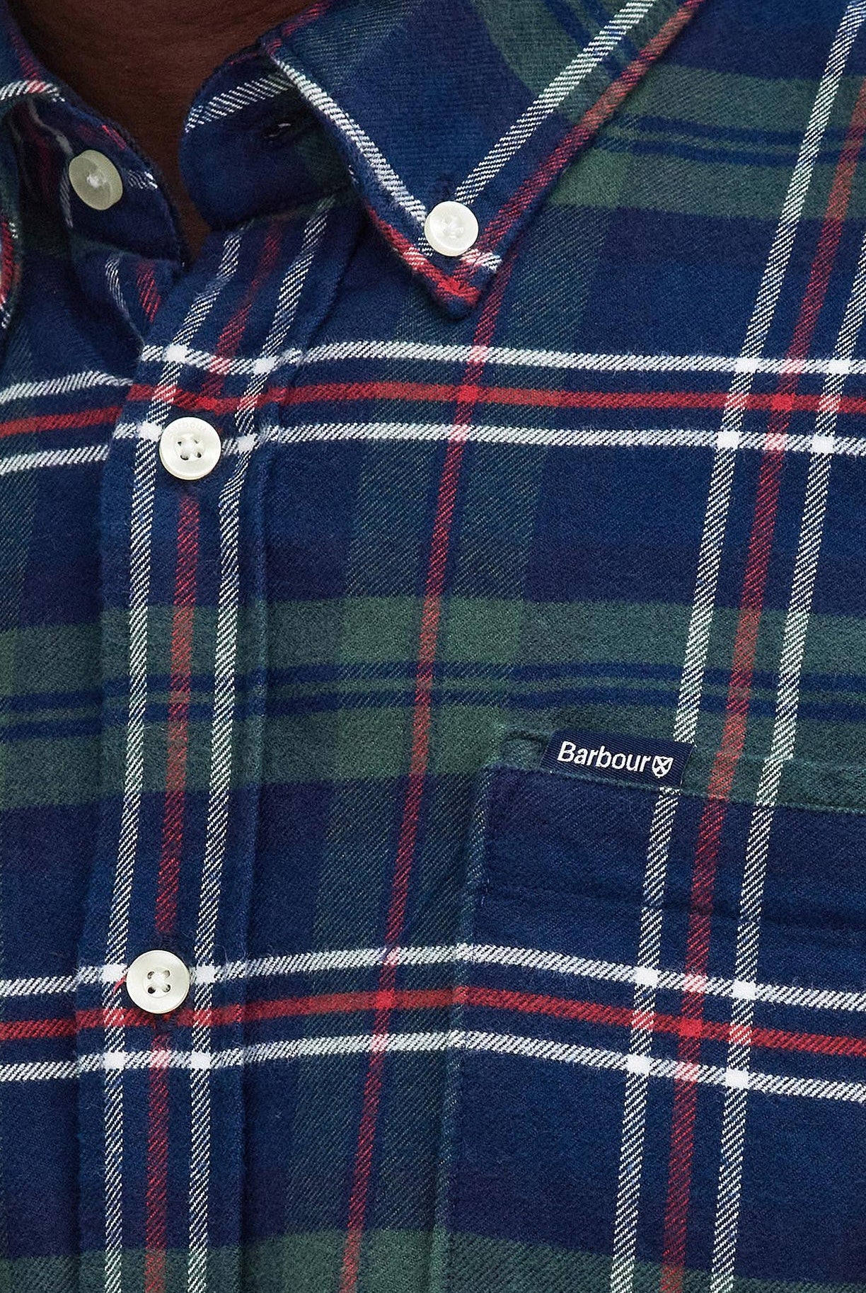 Barbour Ronan Tailored Brushed Cotton Shirt - Deep Blue