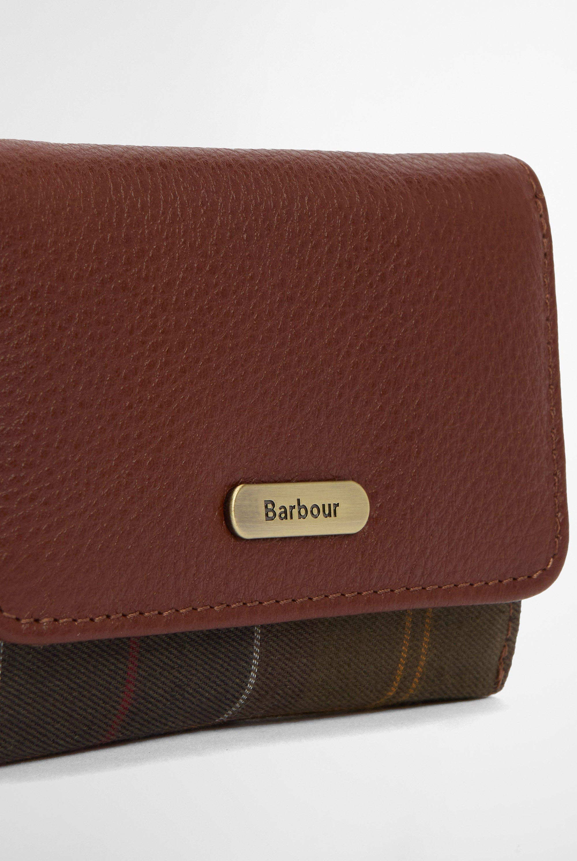 Barbour Rosa Leather French Purse - Brown/Classic LLG0036_BR11_OS