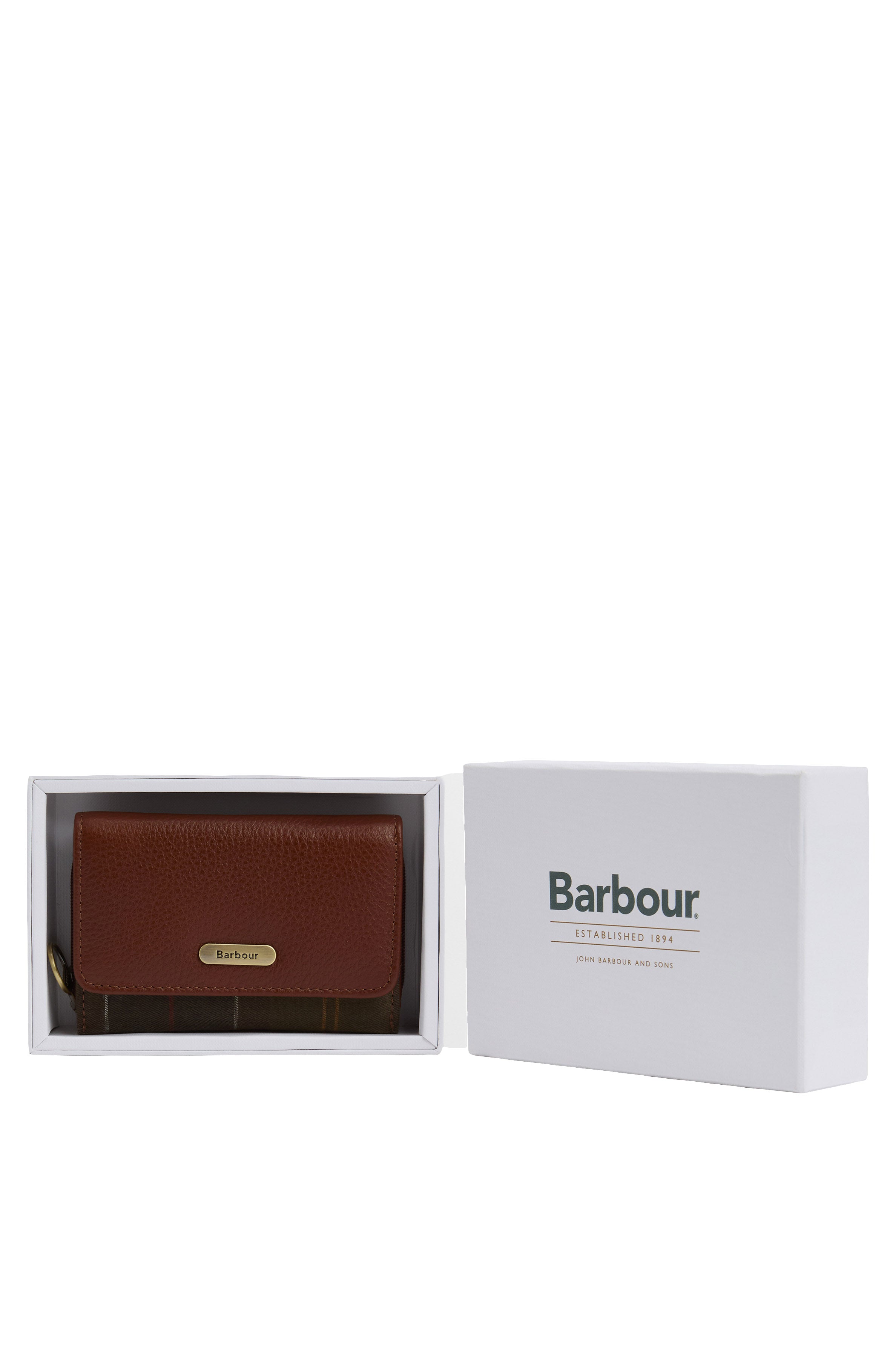 Barbour Rosa Leather French Purse - Brown/Classic LLG0036_BR11_OS