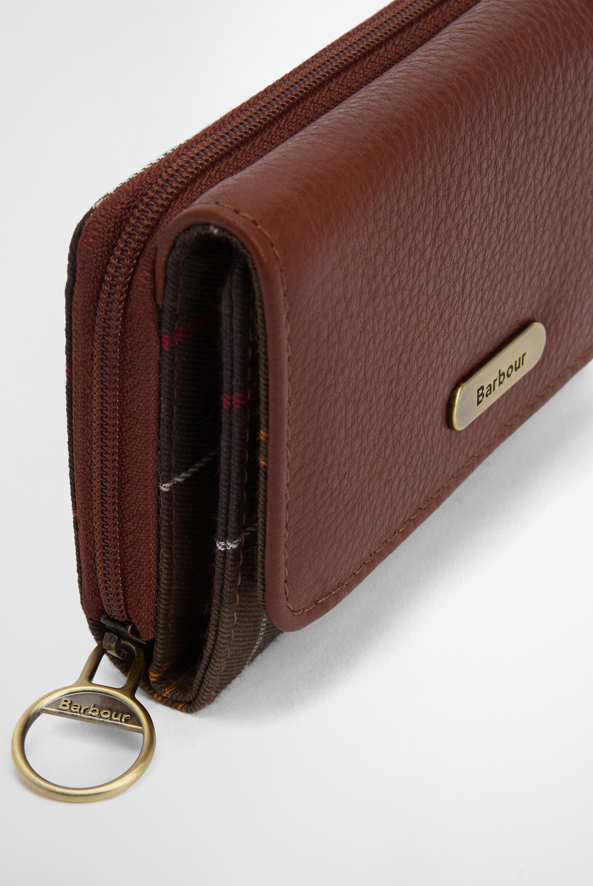 Barbour Rosa Leather French Purse - Brown/Classic LLG0036_BR11_OS