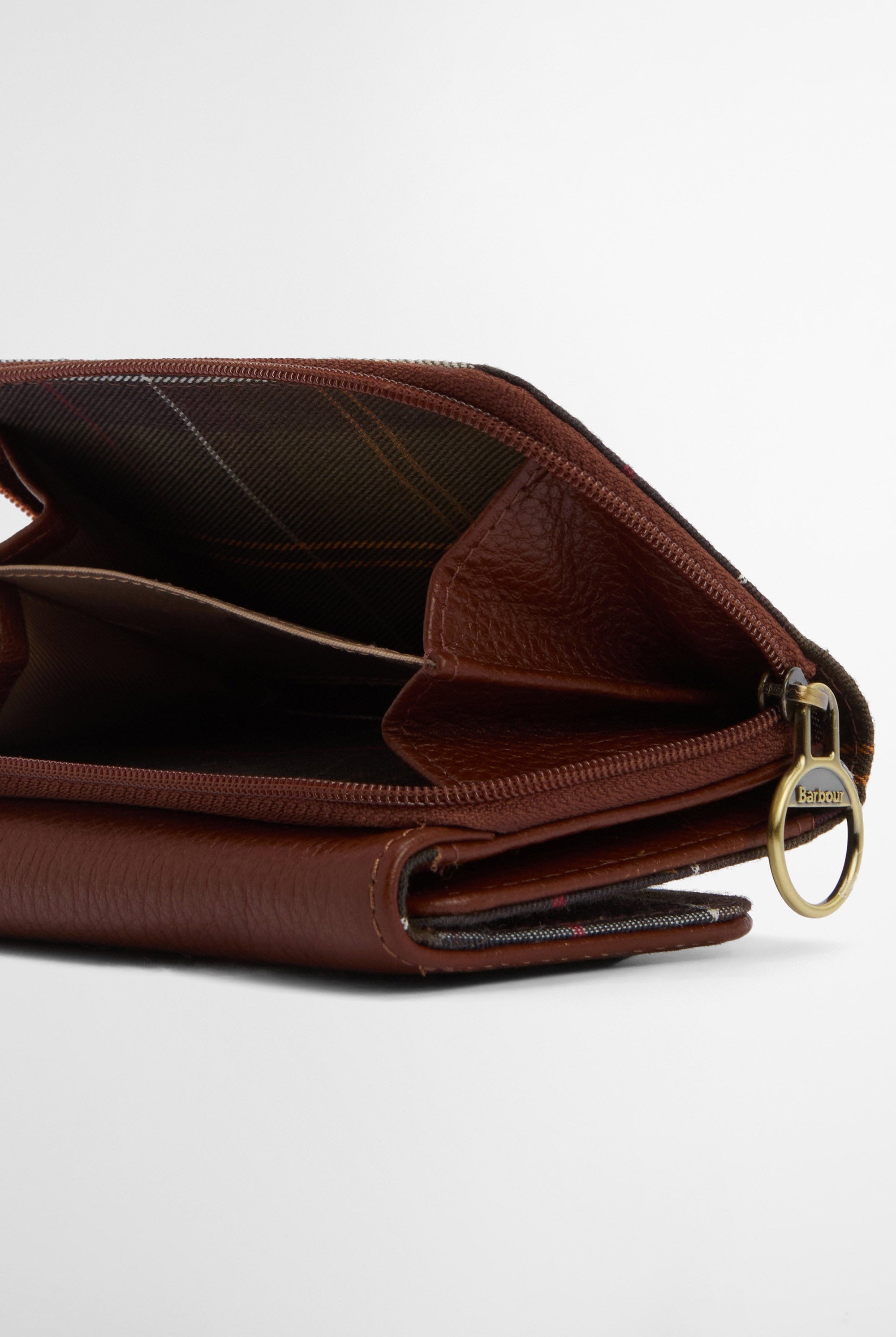 Barbour Rosa Leather French Purse - Brown/Classic LLG0036_BR11_OS