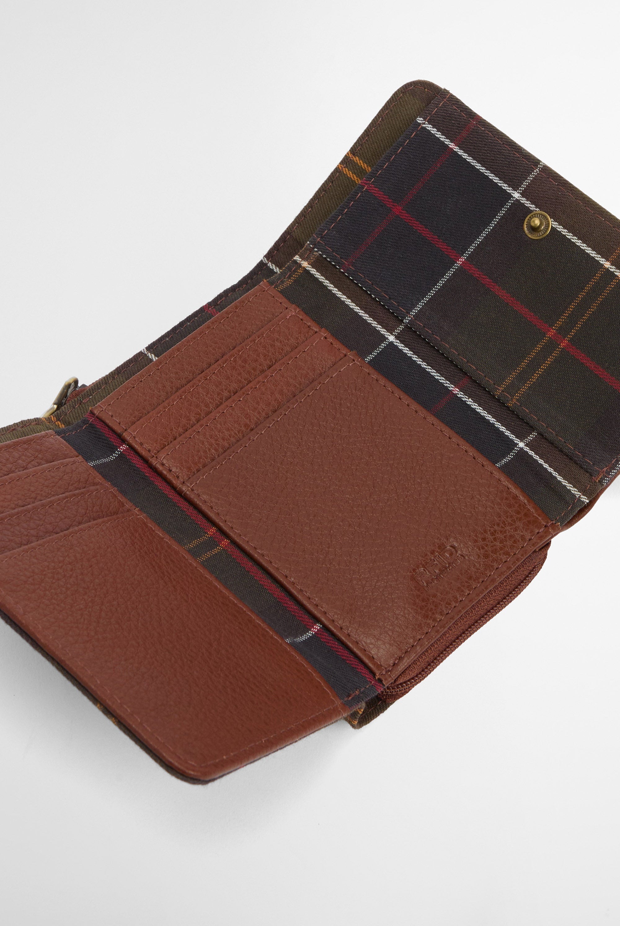 Barbour Rosa Leather French Purse - Brown/Classic LLG0036_BR11_OS