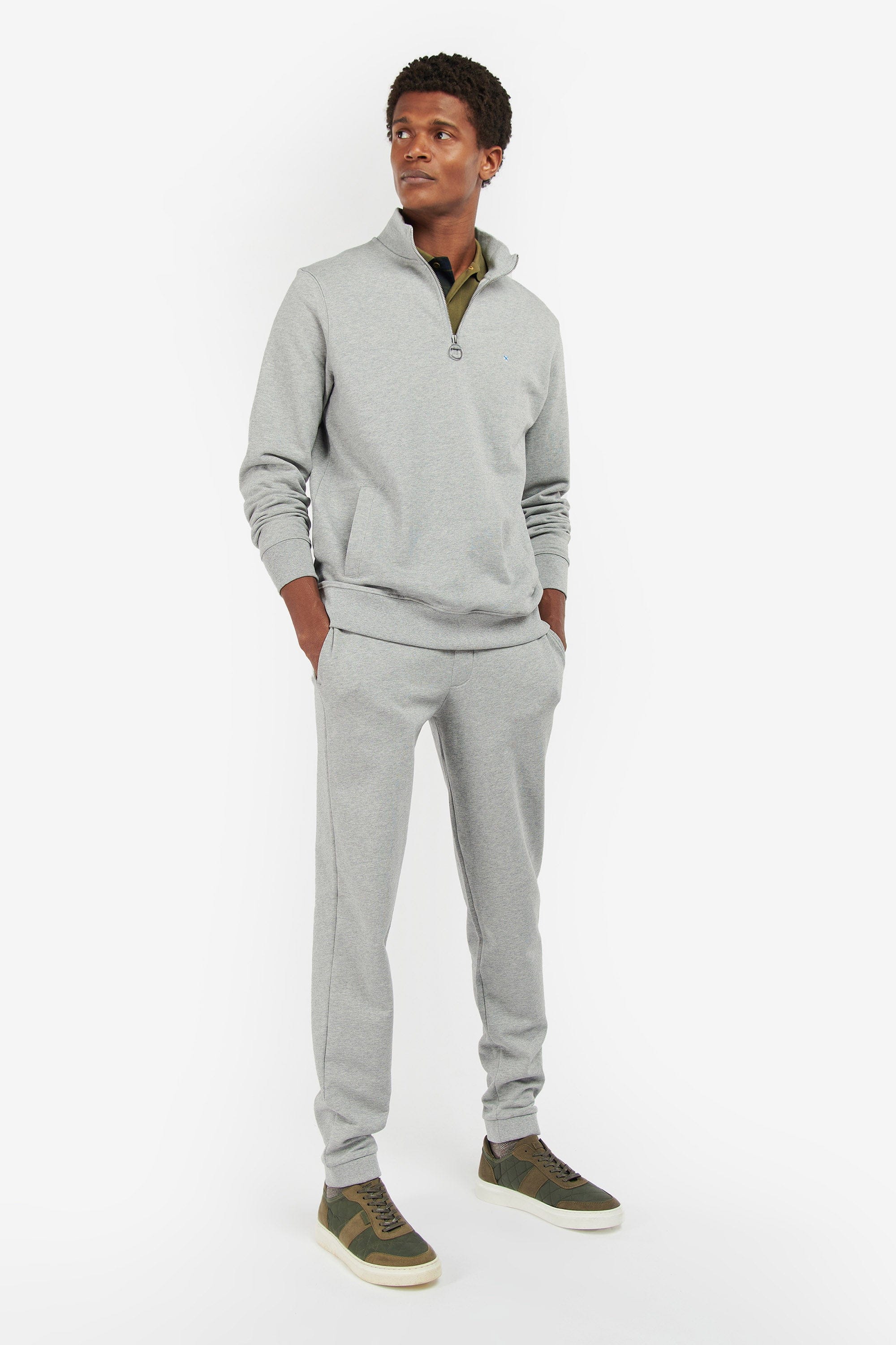 Barbour Rothley Half Zip Sweatshirt - Grey Marl