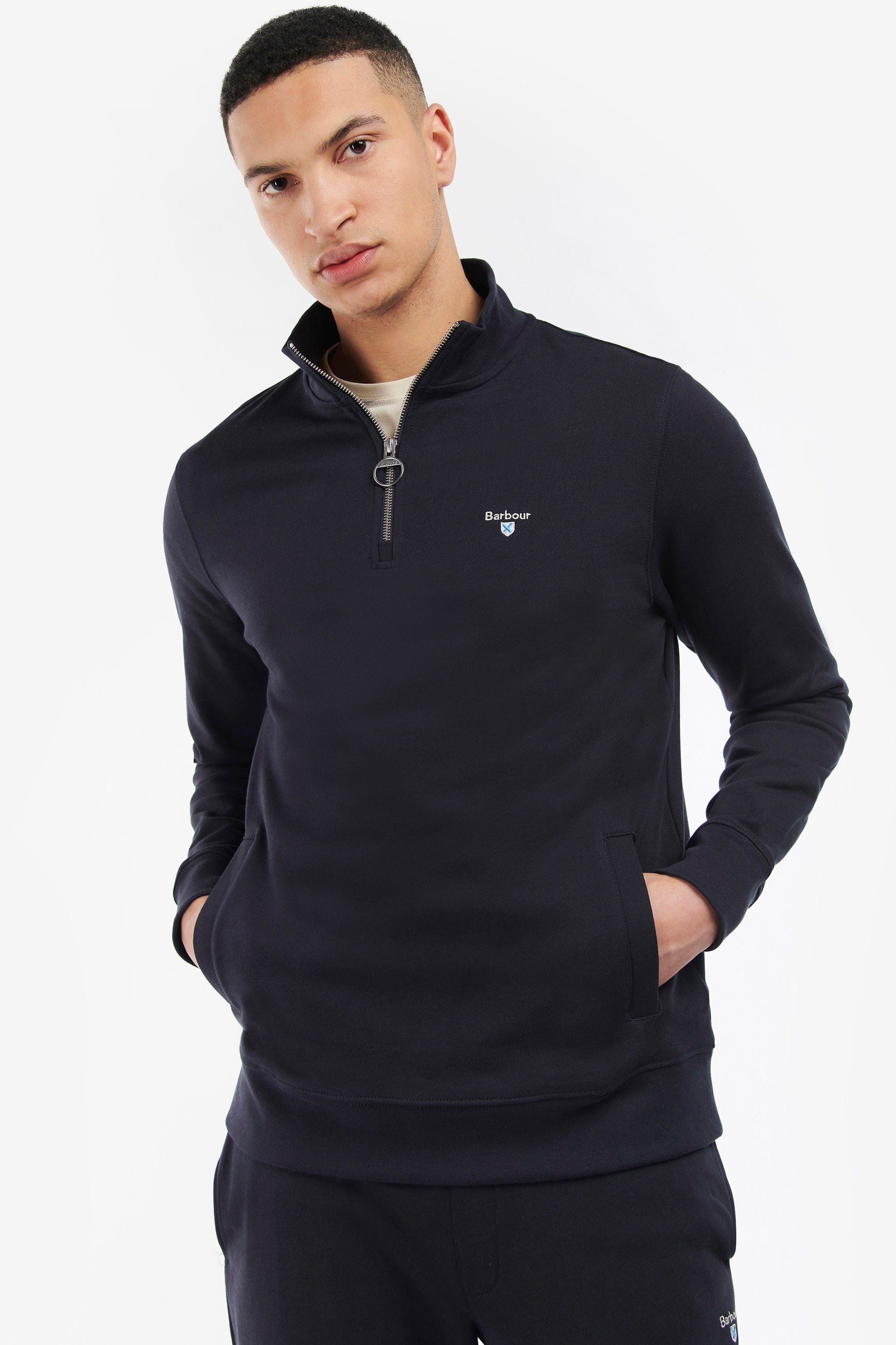 Barbour Rothley Half Zip Sweatshirt - Navy