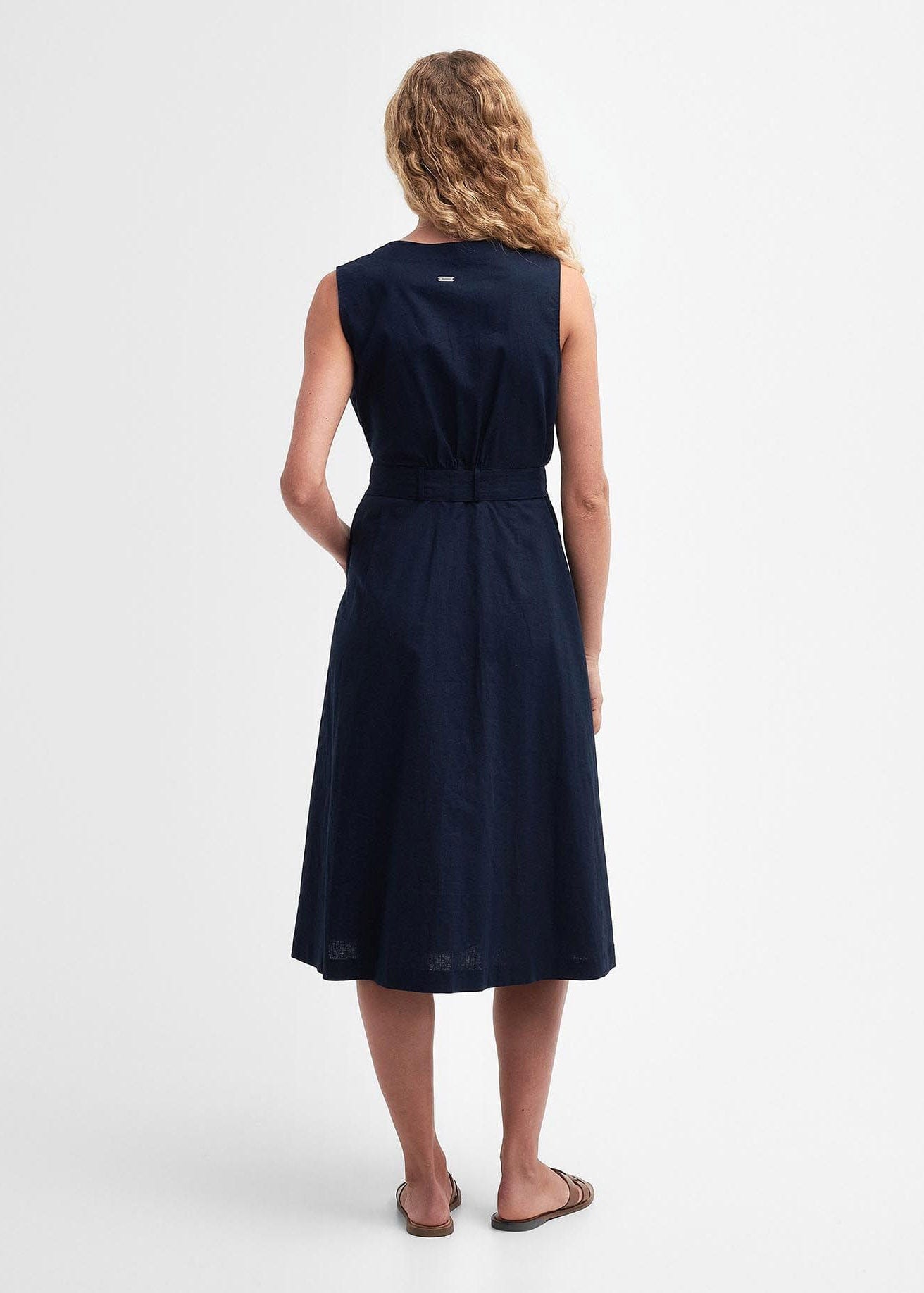 Barbour Rutherglen Sleeveless Midi Dress - Classic Navy
