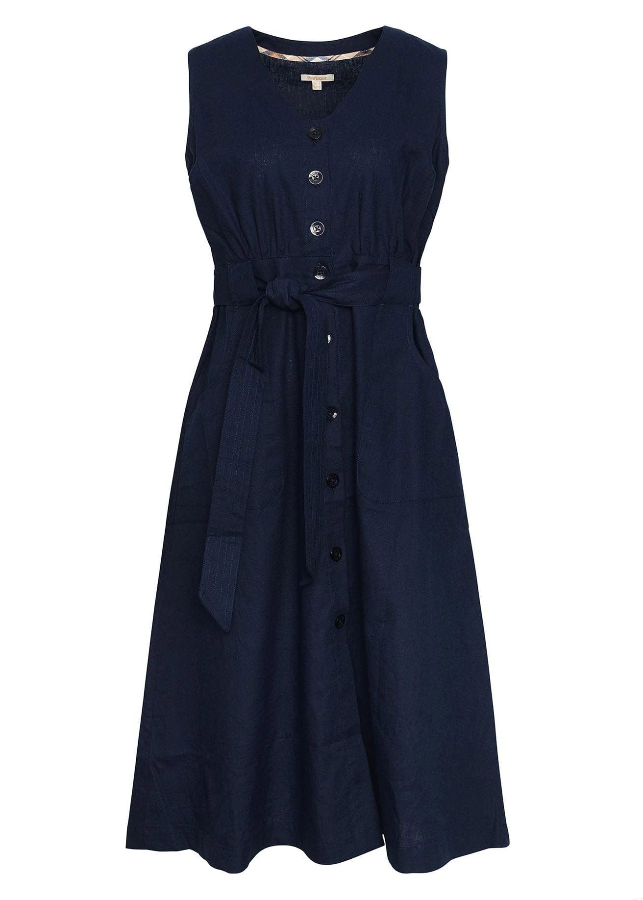 Barbour Rutherglen Sleeveless Midi Dress - Classic Navy