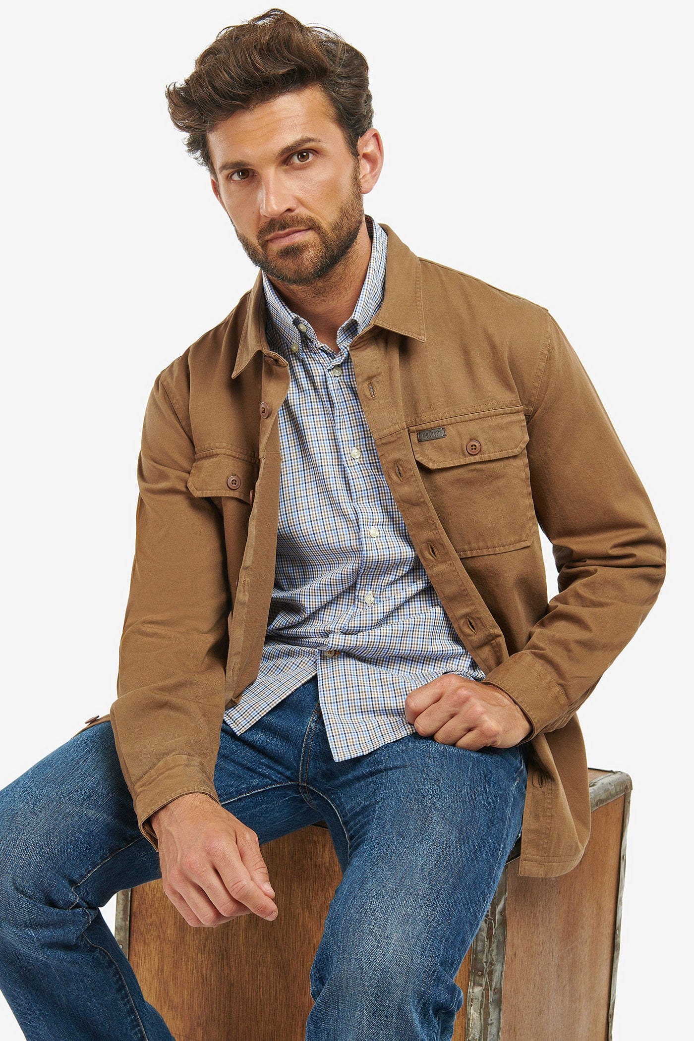 Barbour Rydale Overshirt - Dark Sand
