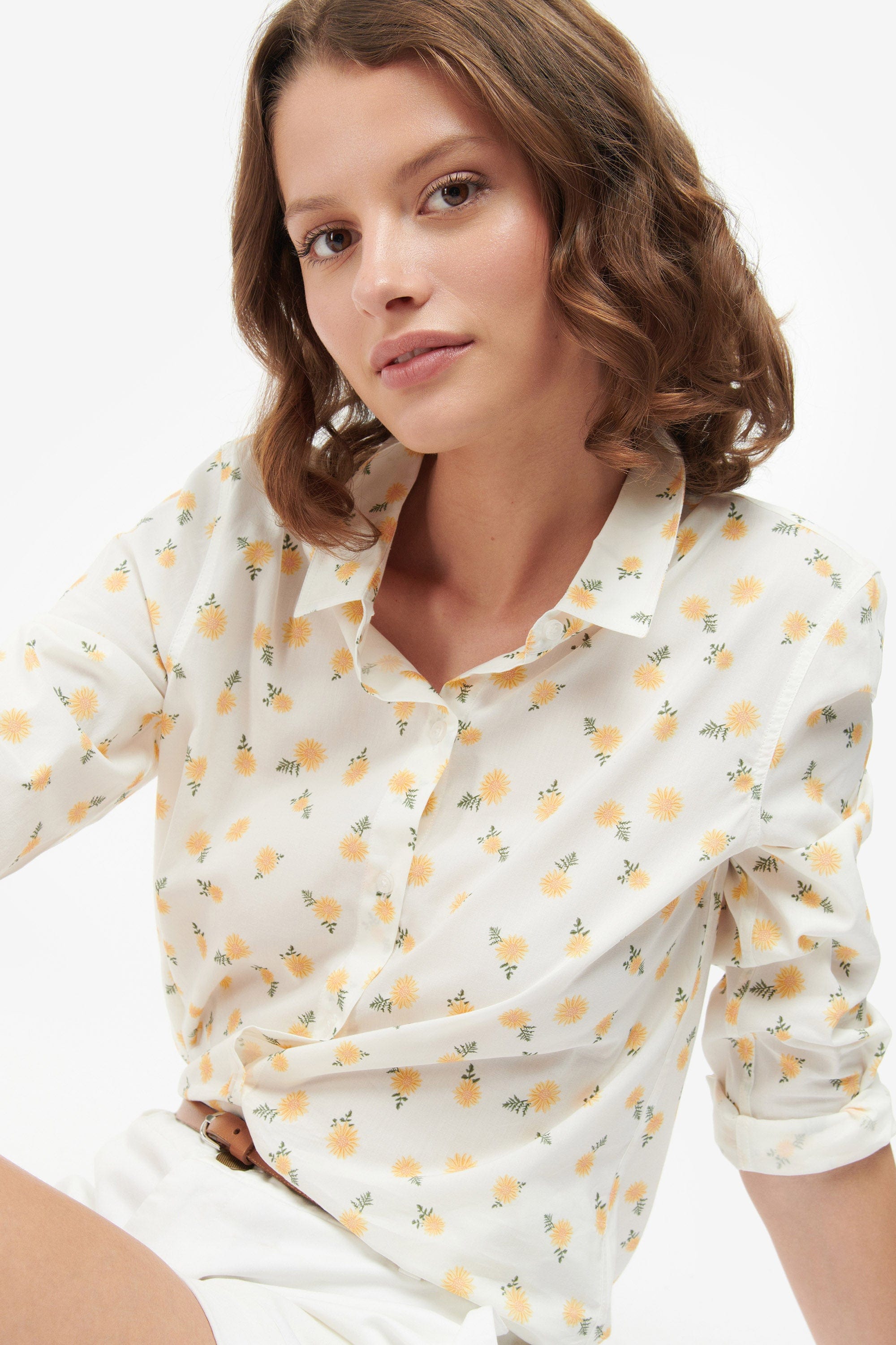 Barbour Safari Shirt - Cloud/Sunflower Print