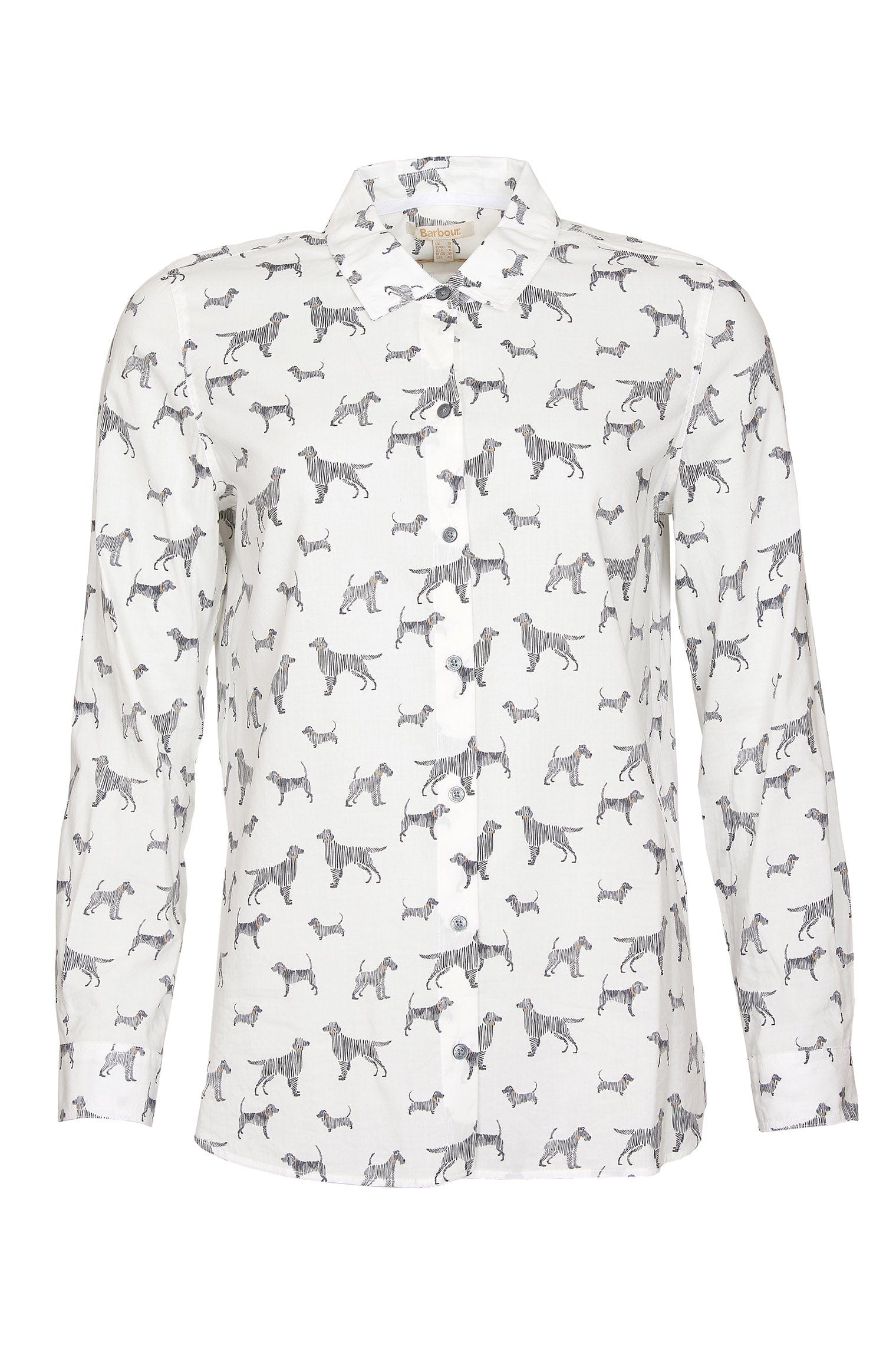 Barbour Safari Shirt - Off White Country Print