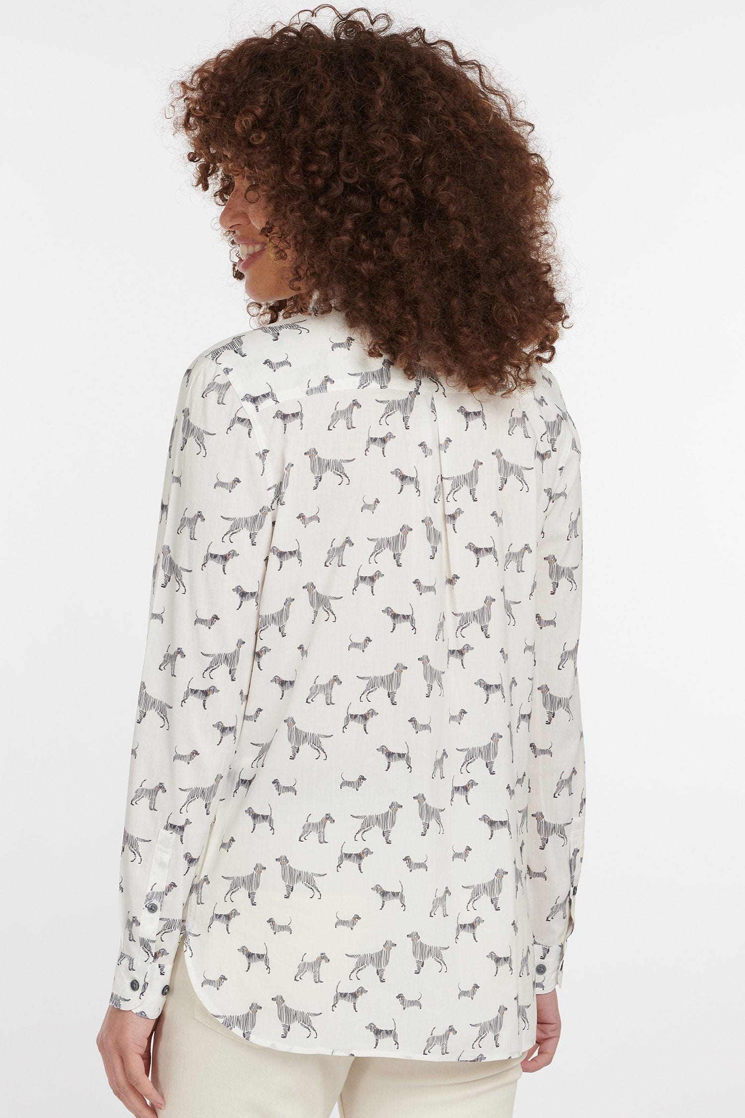 Barbour Safari Shirt - Off White Country Print