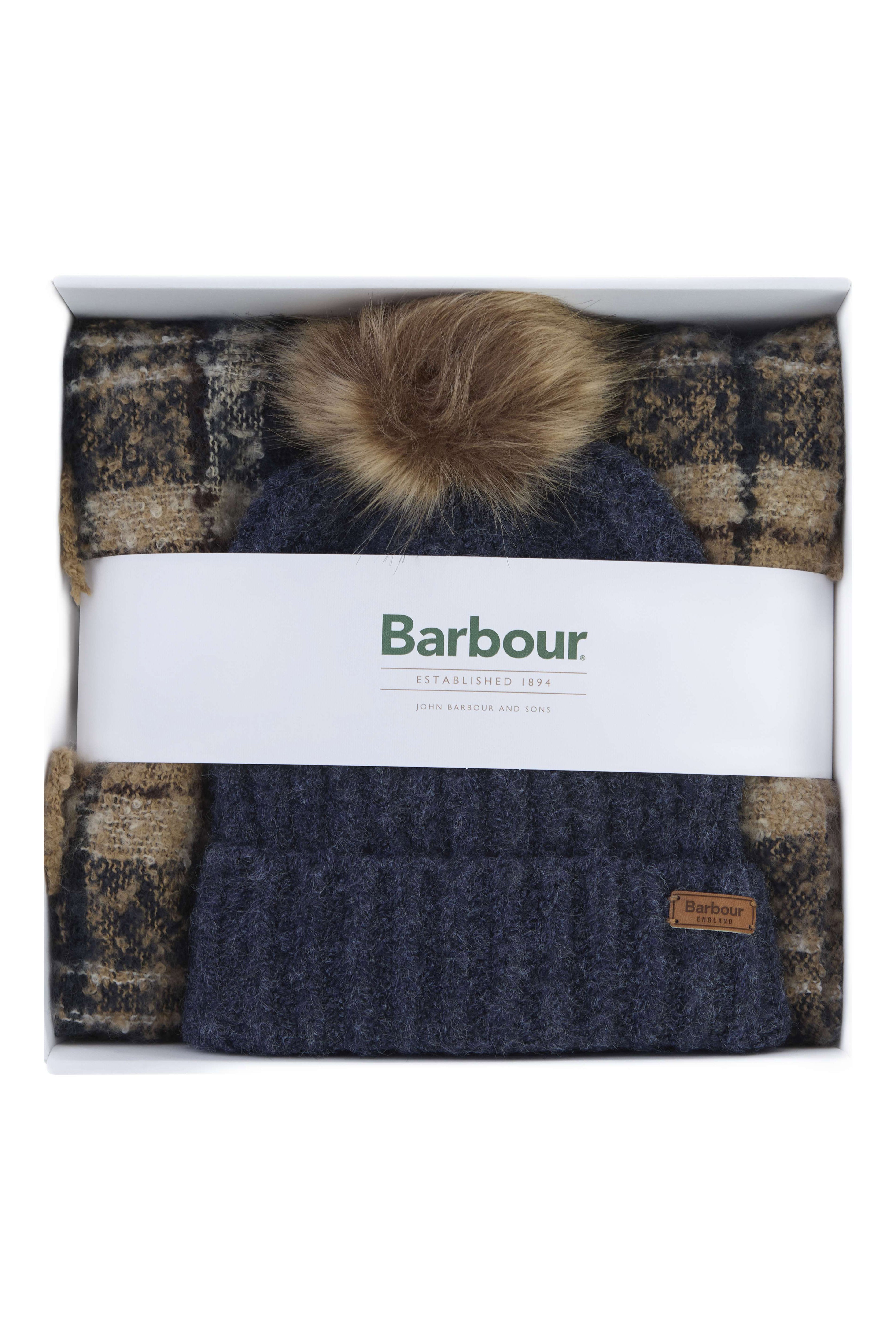 Barbour Saltburn Beanie & Scarf - Birchwood LGS0077_TN39_OS