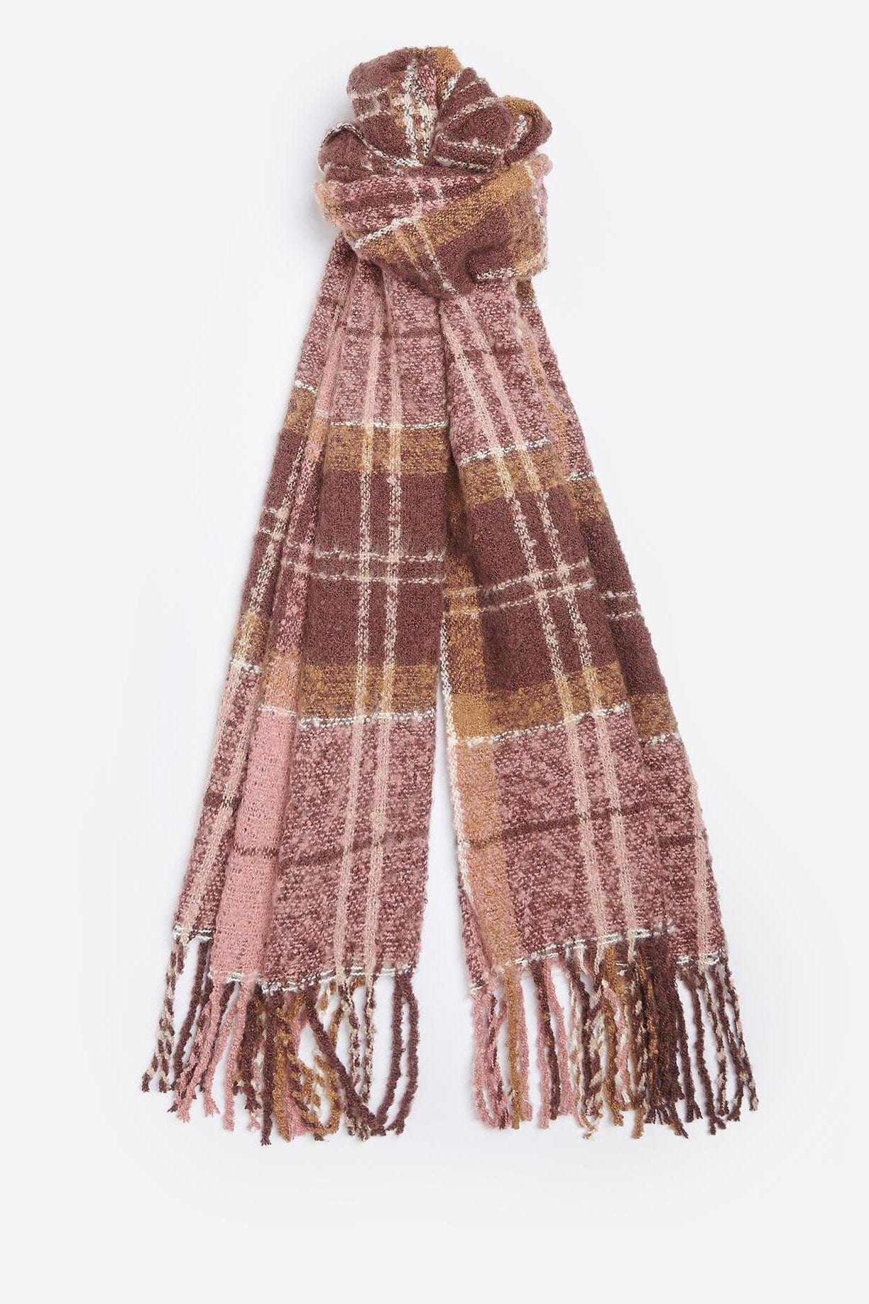 Barbour Saltburn Beanie & Tartan Scarf Gift Set - Chocolate LGS0077_BR91_OS