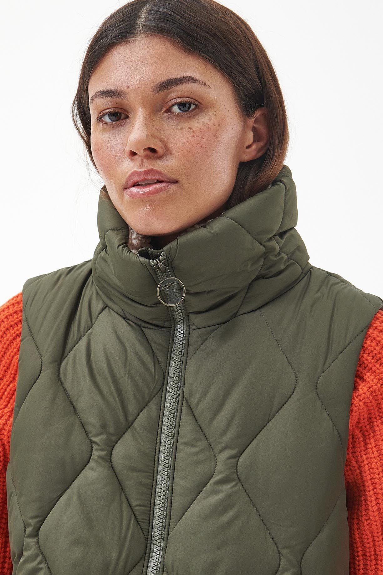 Barbour Samphire Quilted Gilet - Deep Olive