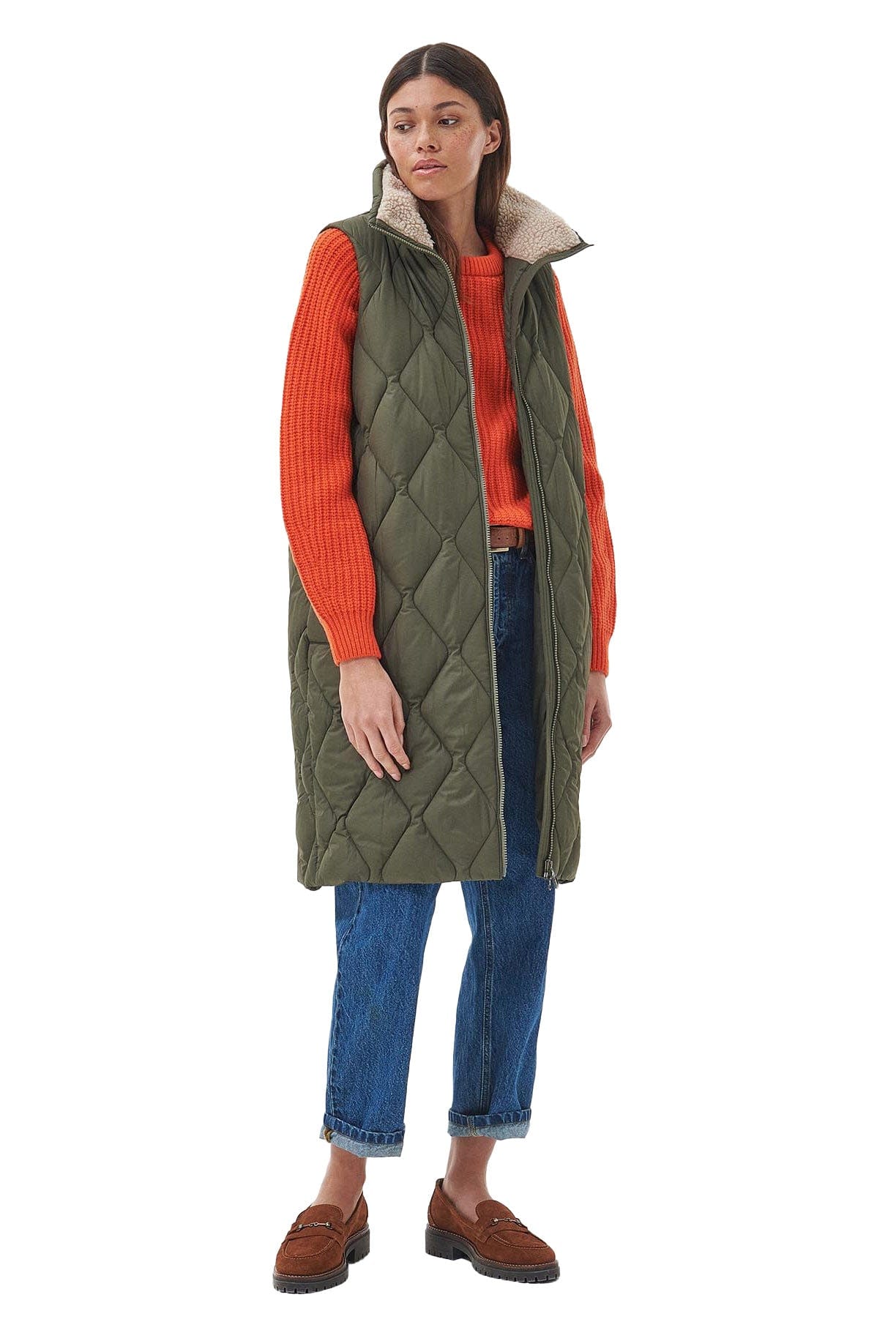 Barbour Samphire Quilted Gilet - Deep Olive