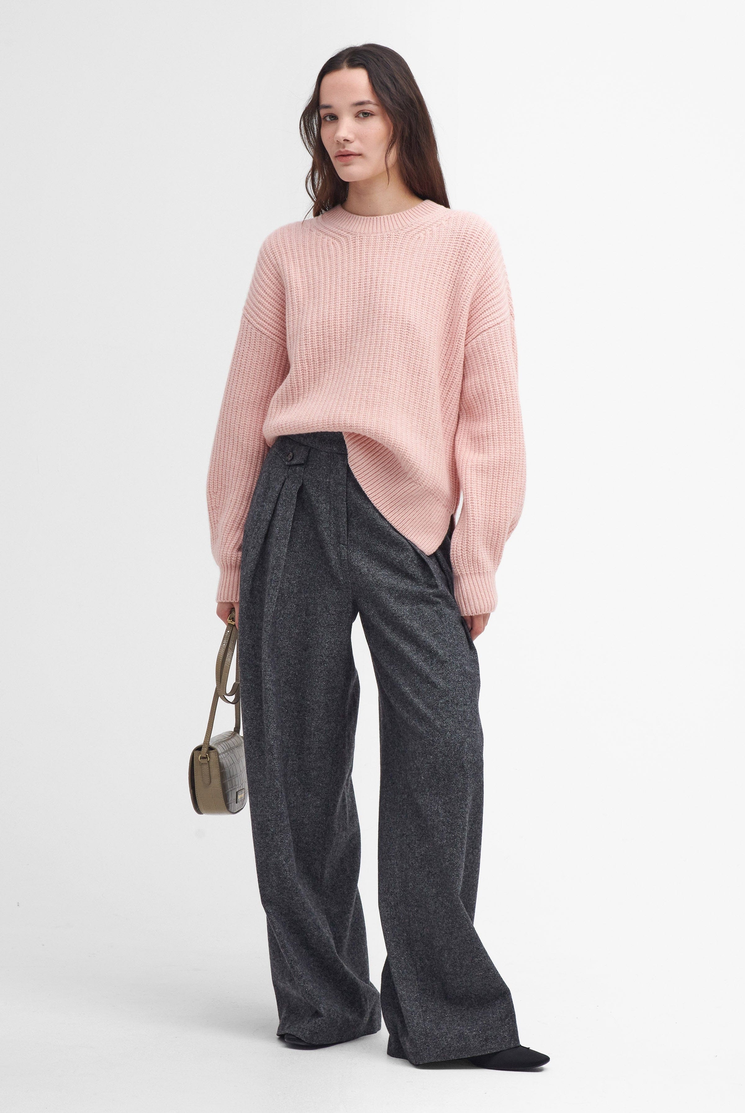 Barbour Scarlett Knitted Jumper - Mahogany Rose