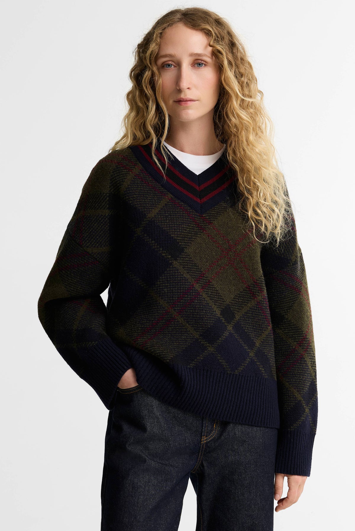 Barbour Shae Knit Jumper - Shadow Classic Tartan