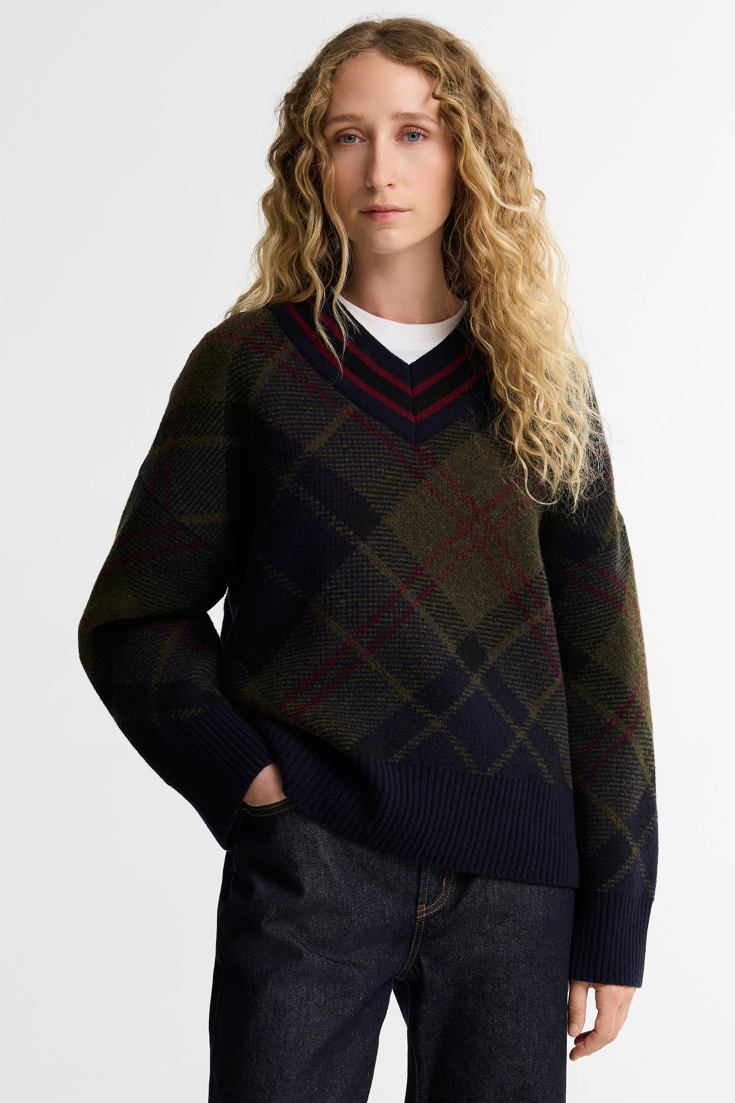 Barbour Shae Knit Jumper - Shadow Classic Tartan