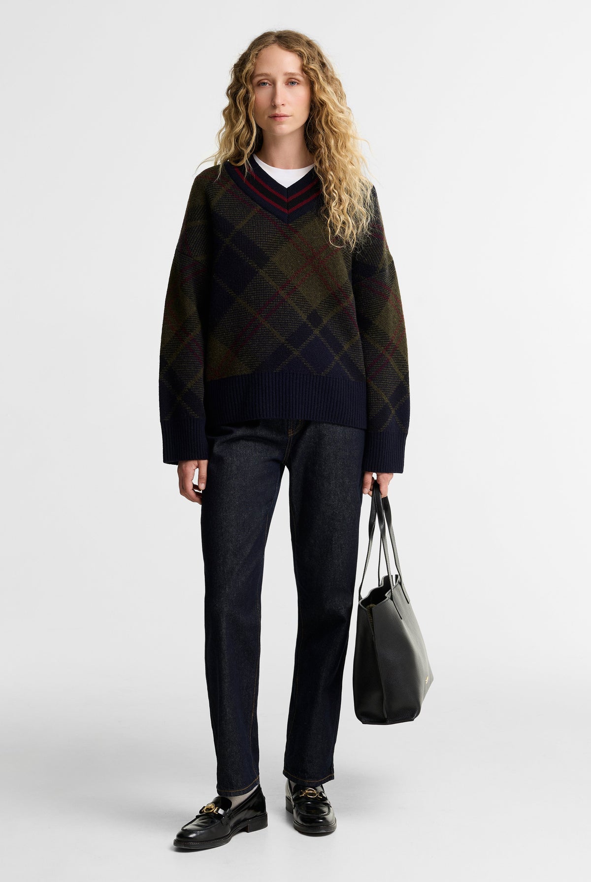 Barbour Shae Knit Jumper - Shadow Classic Tartan