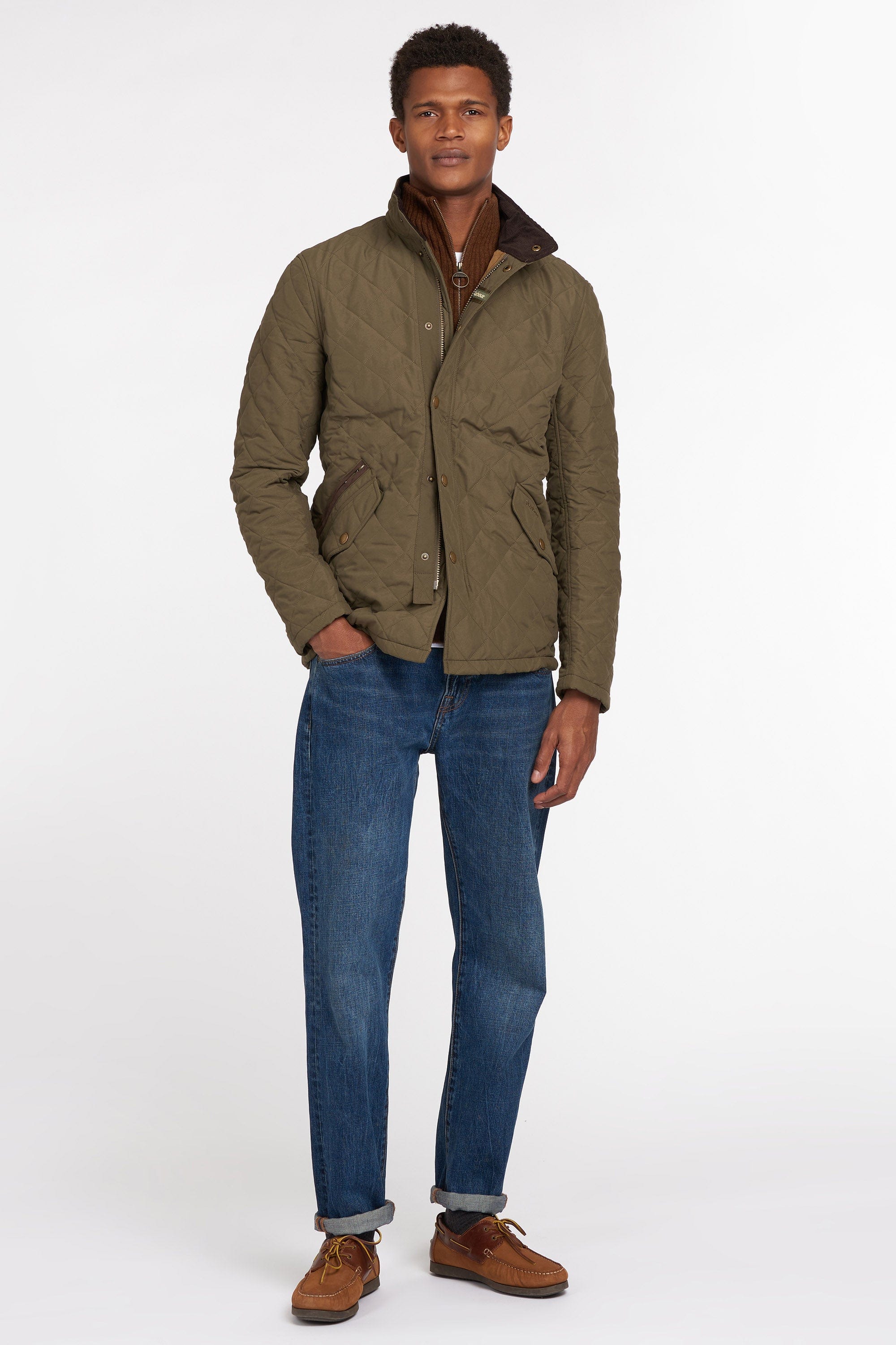 Barbour Shoveler Quilted Jacket - Army Green