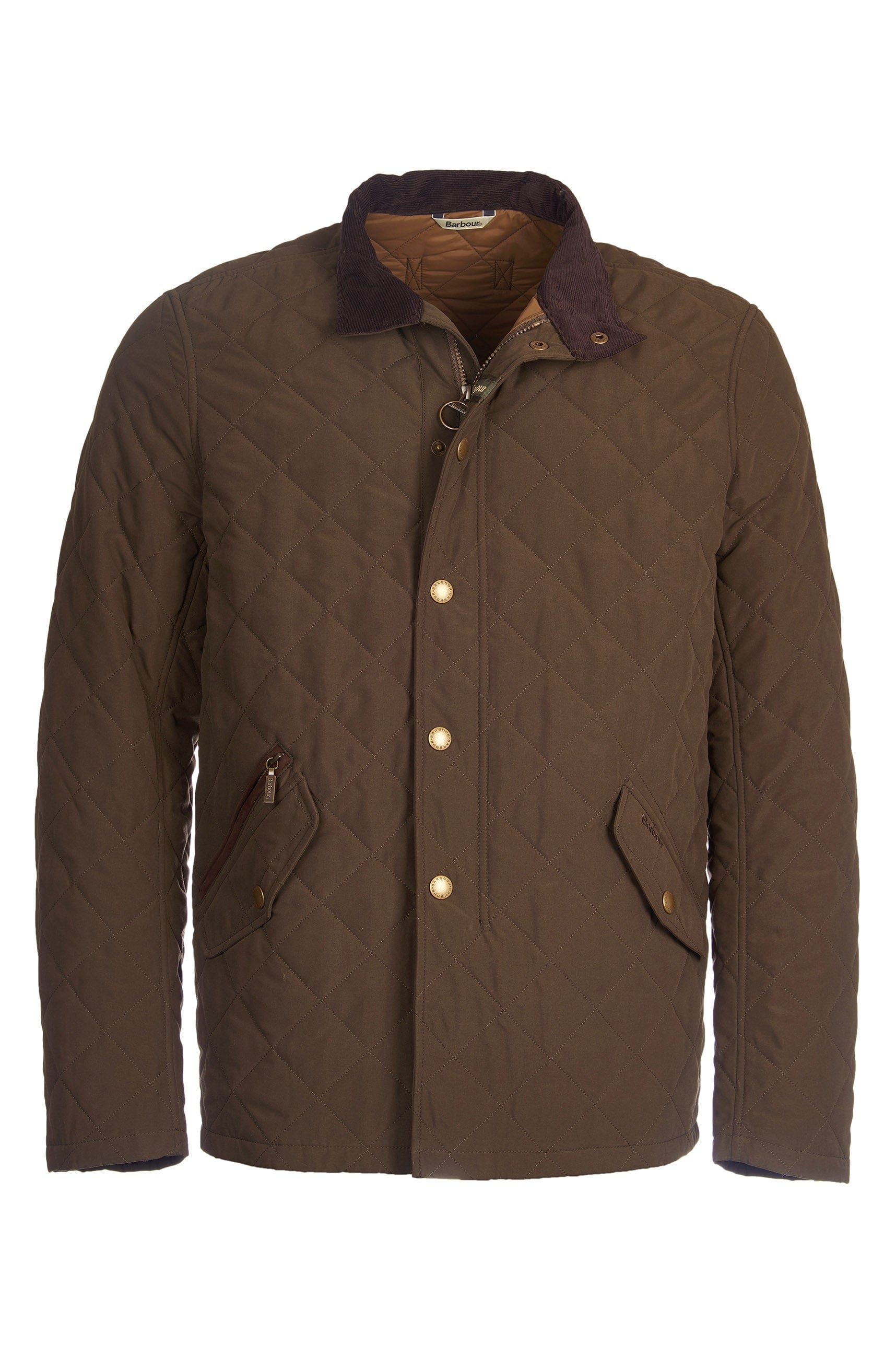 Barbour Shoveler Quilted Jacket - Dark Olive