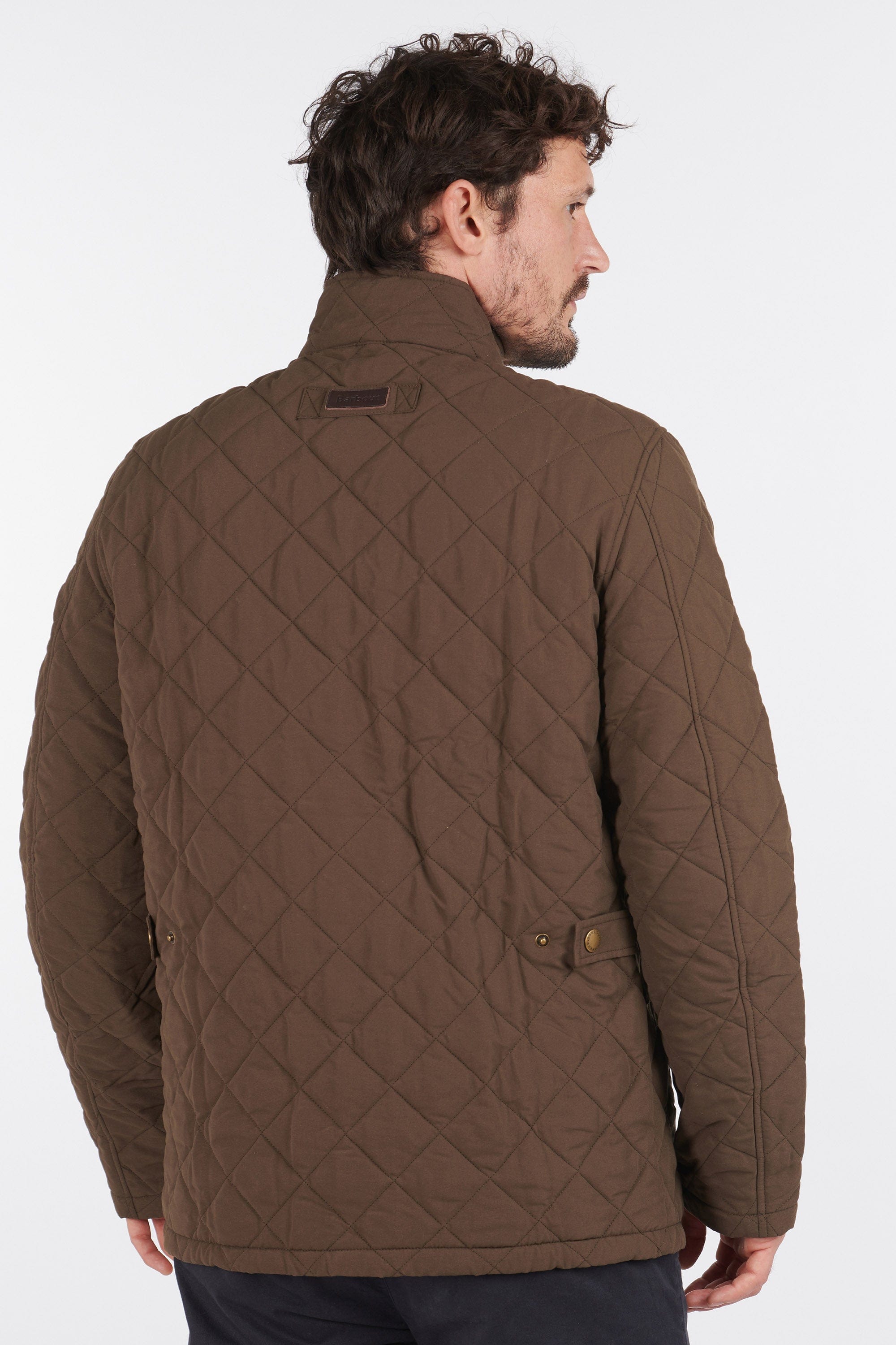 Barbour Shoveler Quilted Jacket - Dark Olive