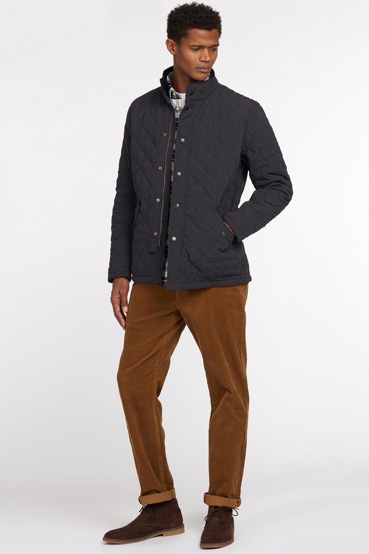 Barbour Shoveler Quilted Jacket - Navy