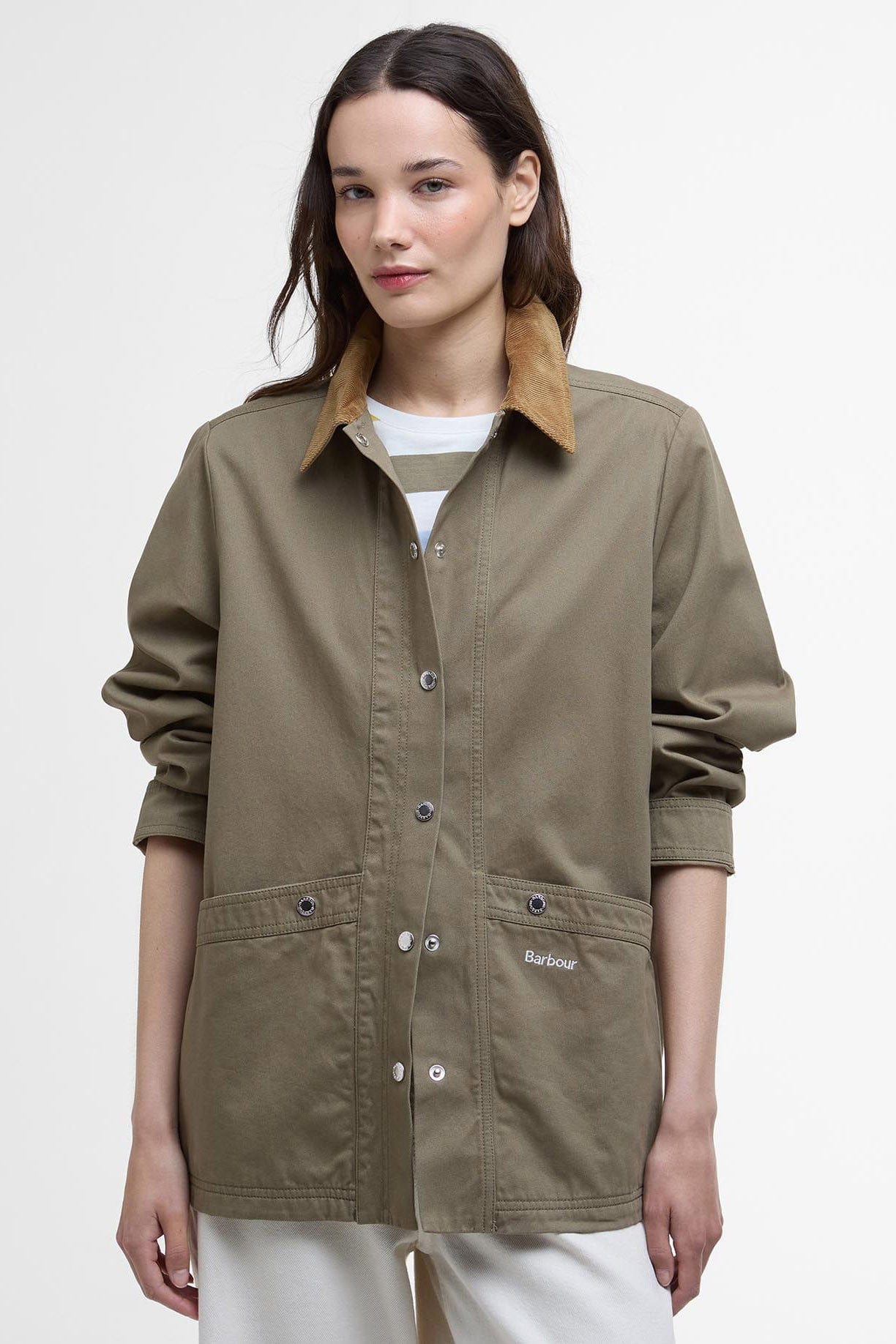 Barbour Sonnie Cotton Twill Casual Jacket - Dusky Green