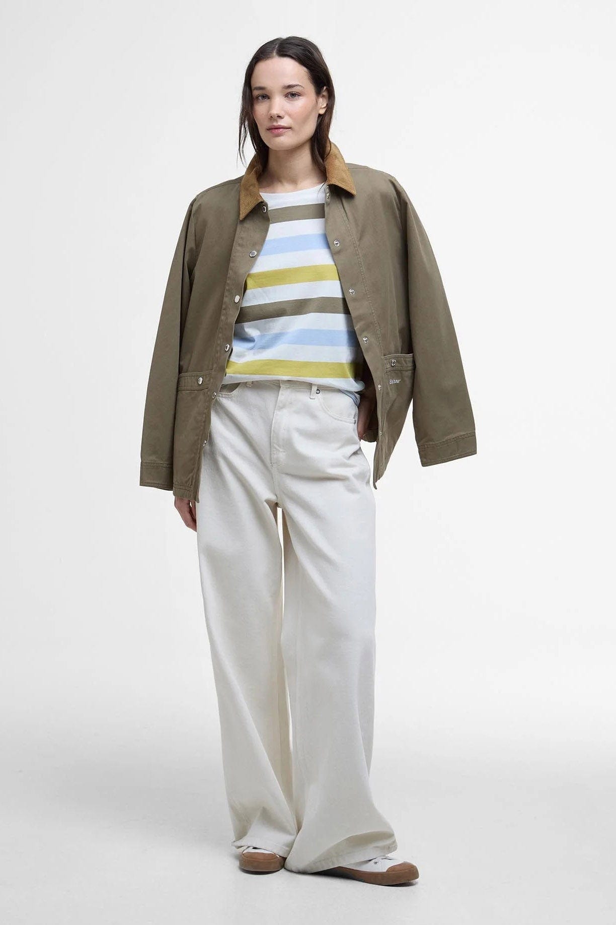 Barbour Sonnie Cotton Twill Casual Jacket - Dusky Green